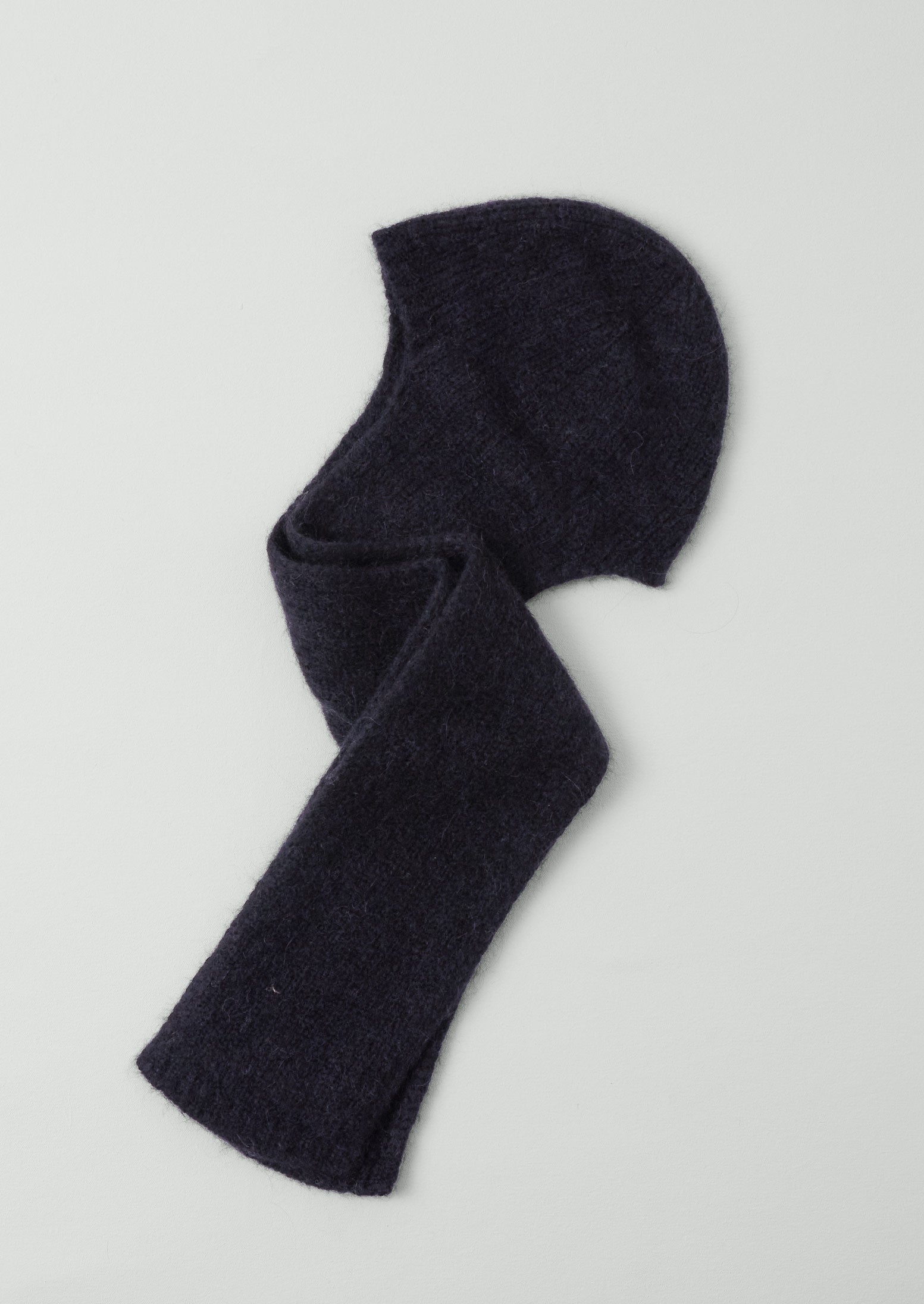 Lofty Alpaca Hooded Scarf | Dark Navy | TOAST