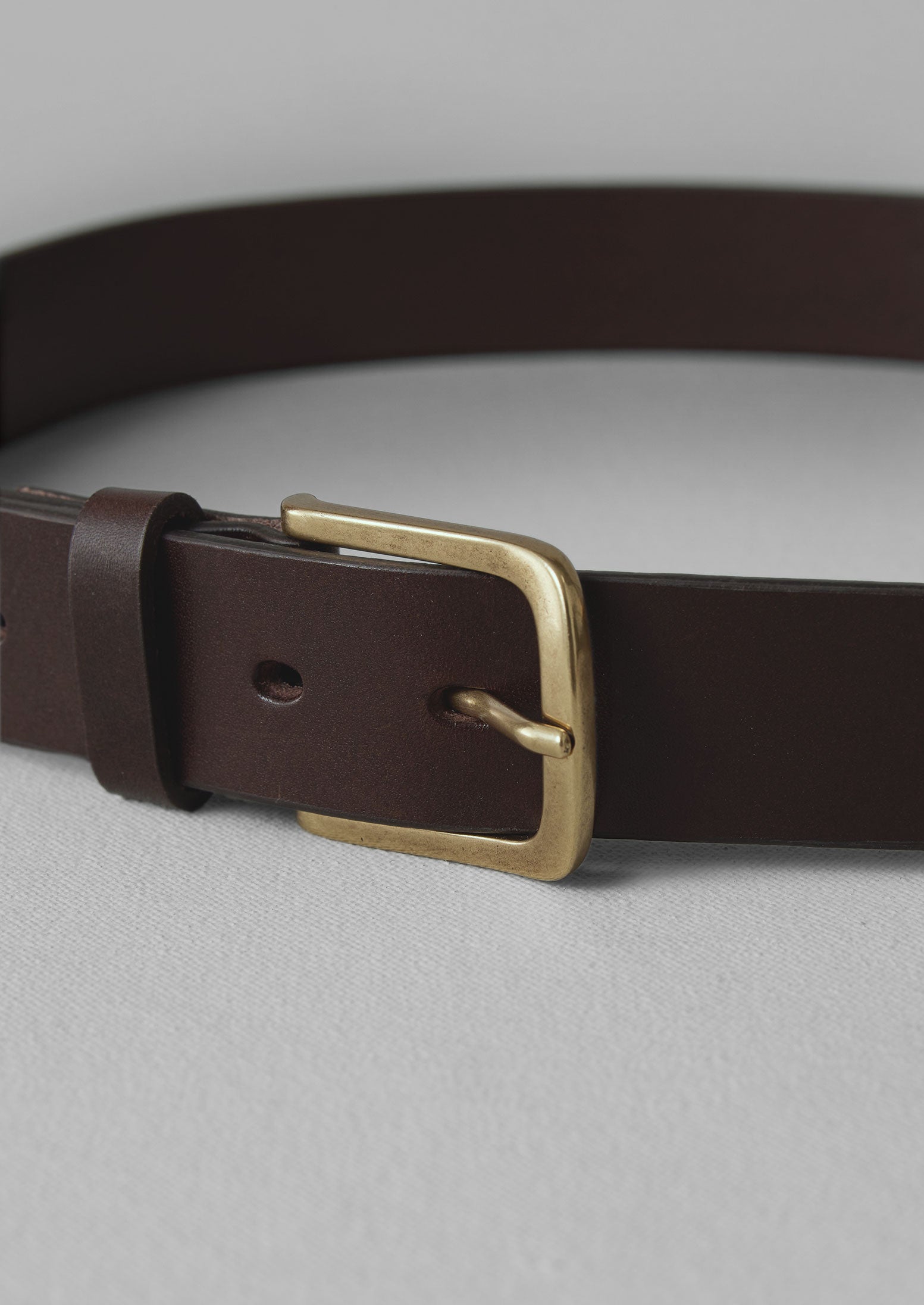 小物 doublet DB BUCKLE BELT DARKBROWN Brass Buckle Leather Belt | Dark Brown | TOAST