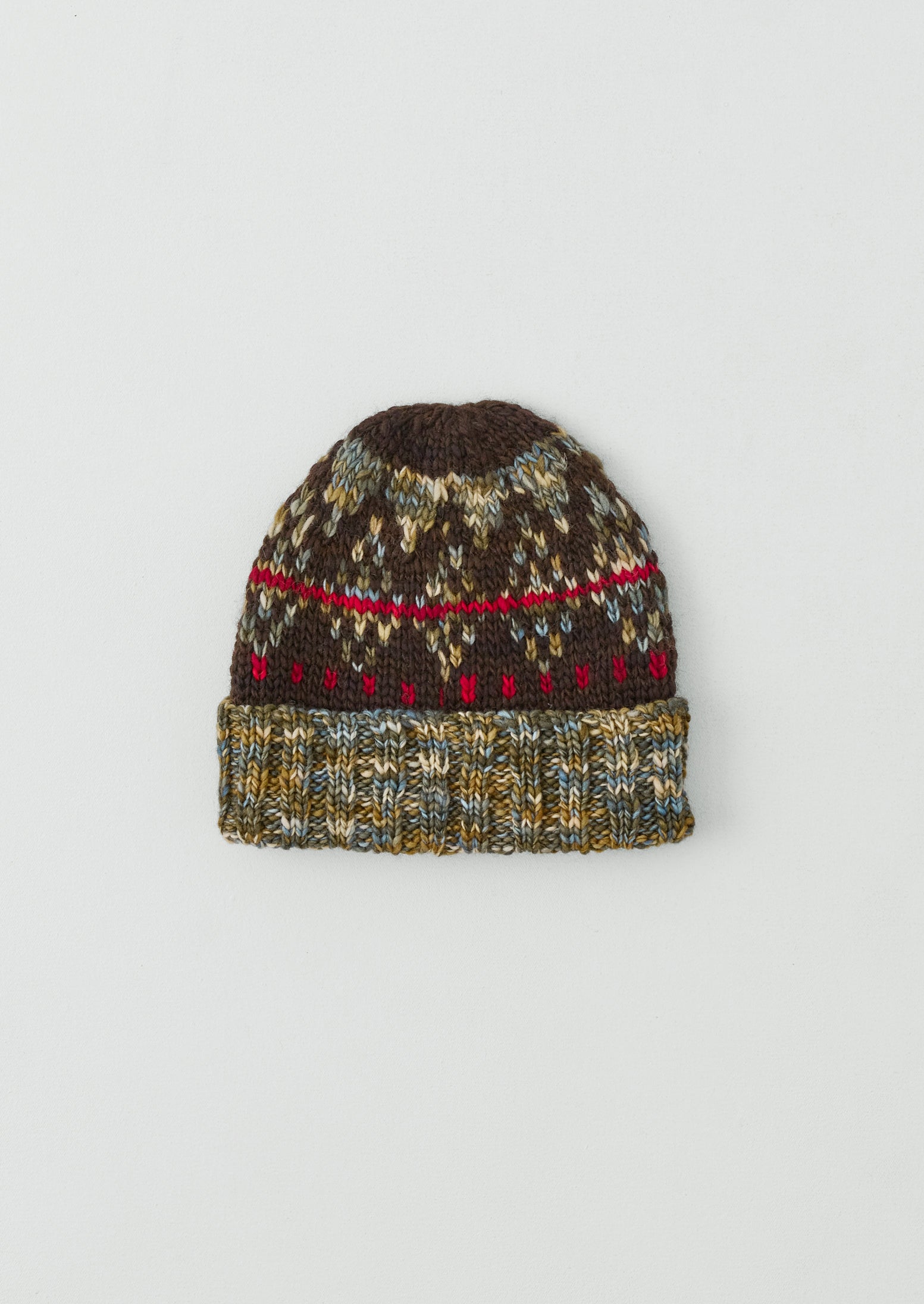 Hand Knitted Jacquard Beanie | Harvest | TOAST