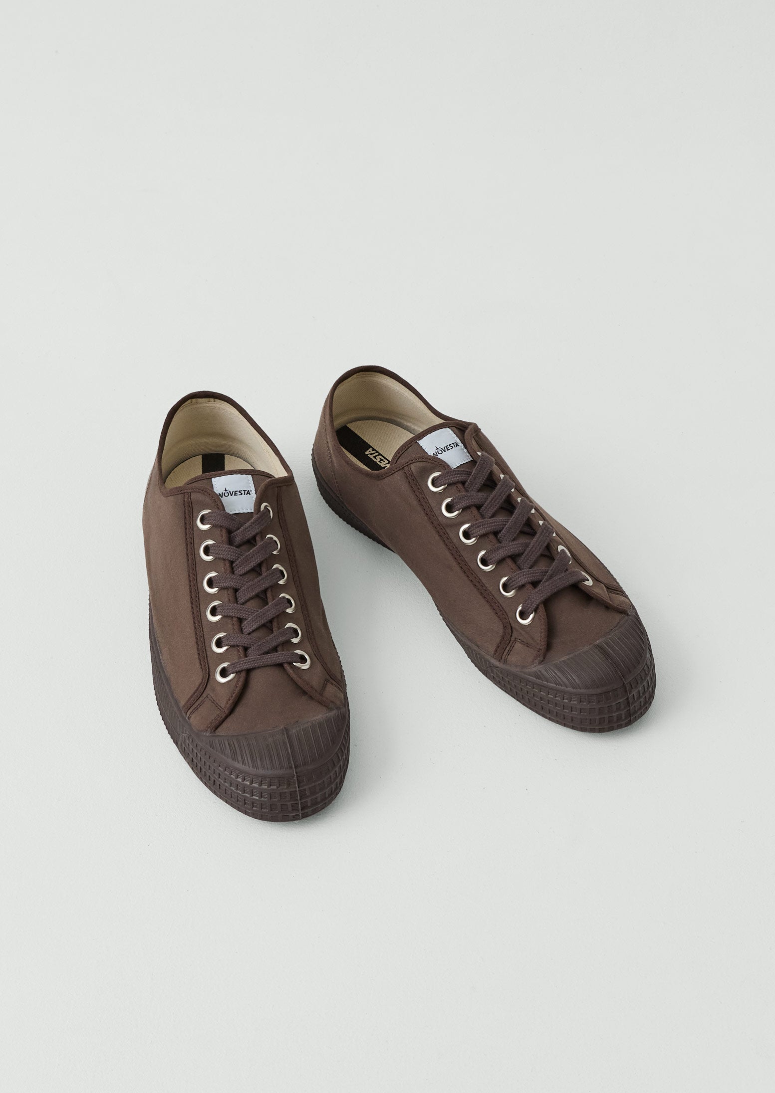 Novesta Star Master Waxed Cotton Trainers | Chocolate Brown | TOAST