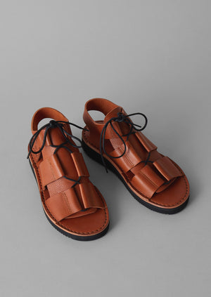 Fracap Lina Leather Sandals | Brick