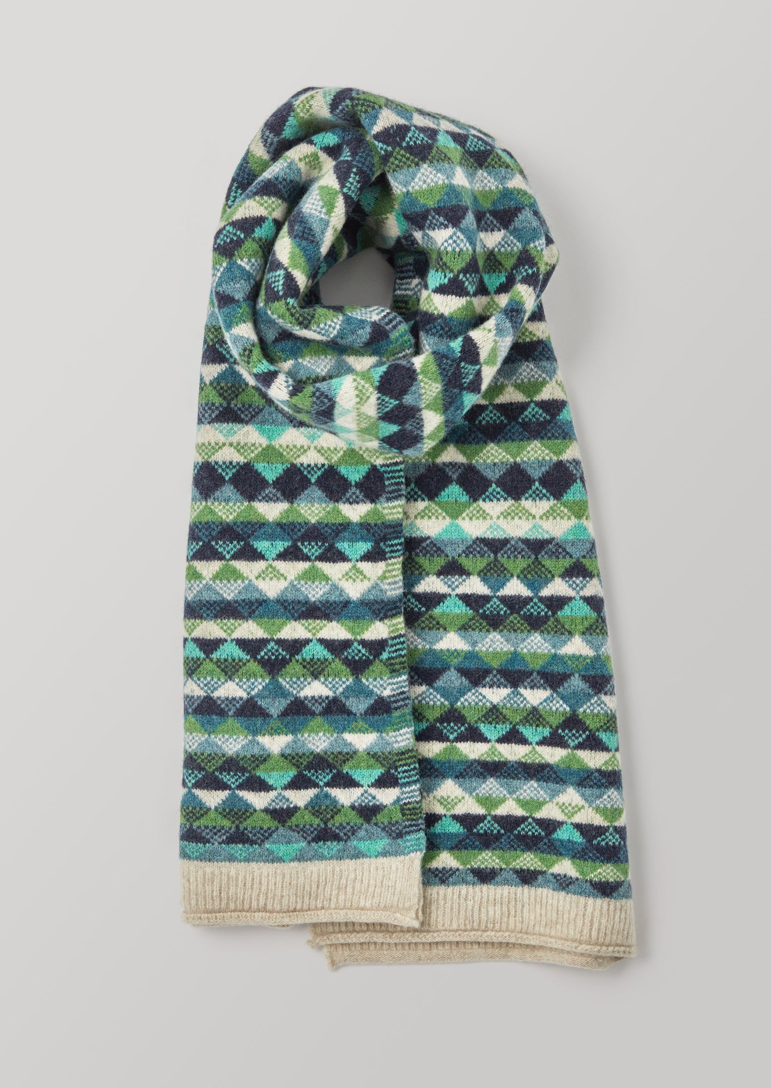 green pattern scarf
