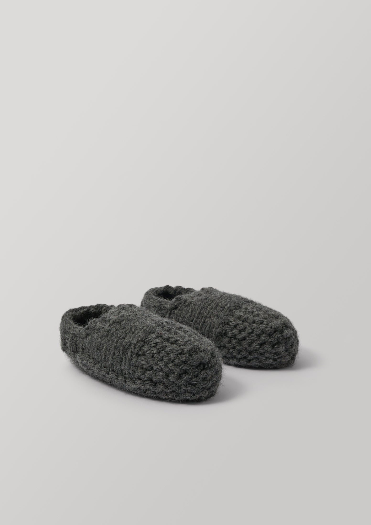 Hand Knitted Slipper Socks | Grey