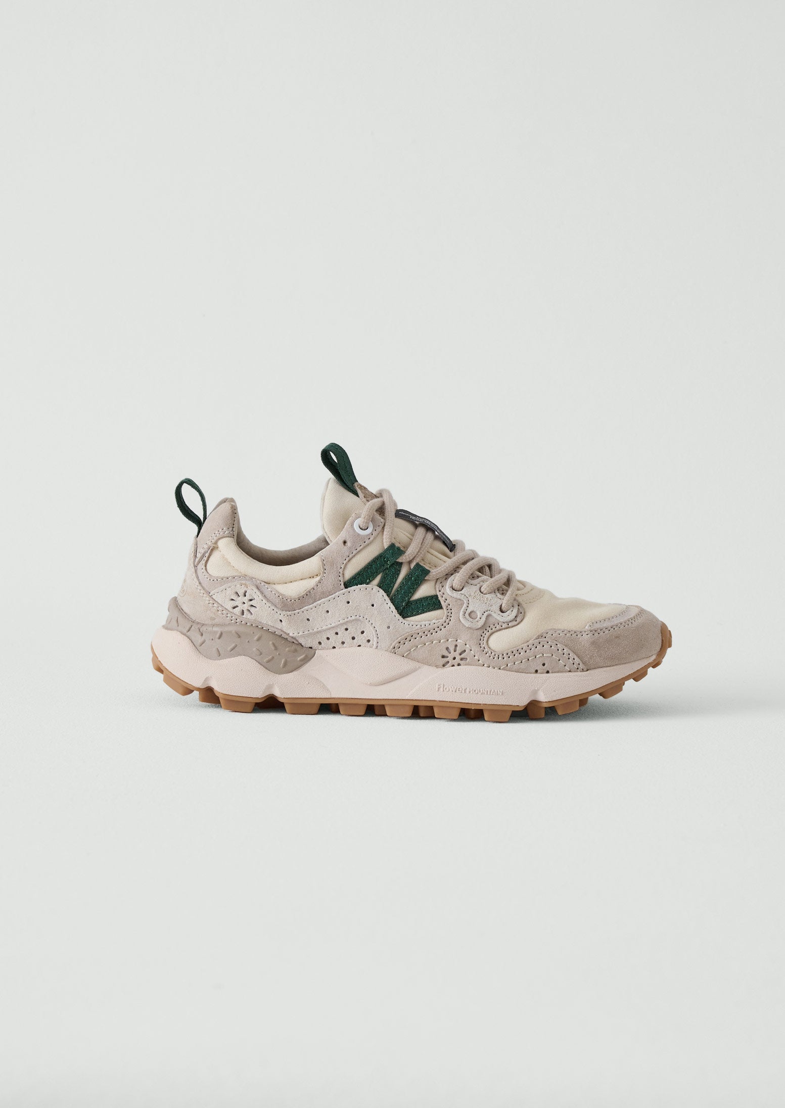 Flower Mountain Yamano Kaiso Trainers | Green/Chalk Multi | TOAST