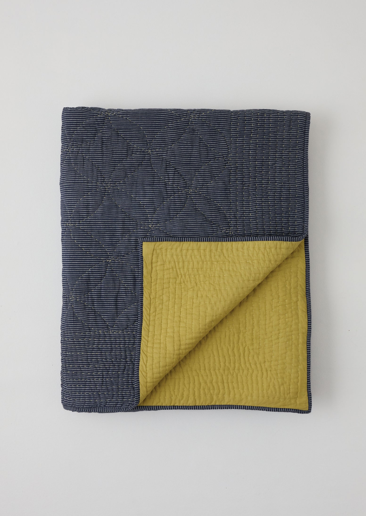 Fresco Stitched Quilt Midnight/Citrus TOAST