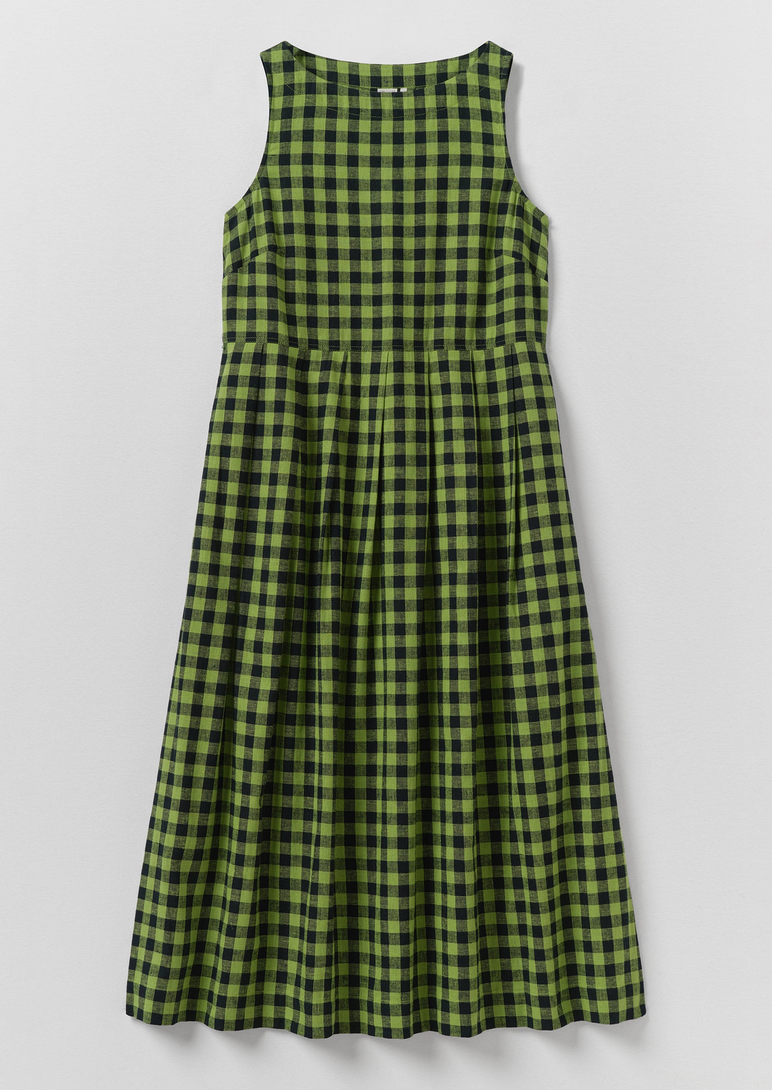 toast gingham linen dress Gingham Linen Dress | Garden Green