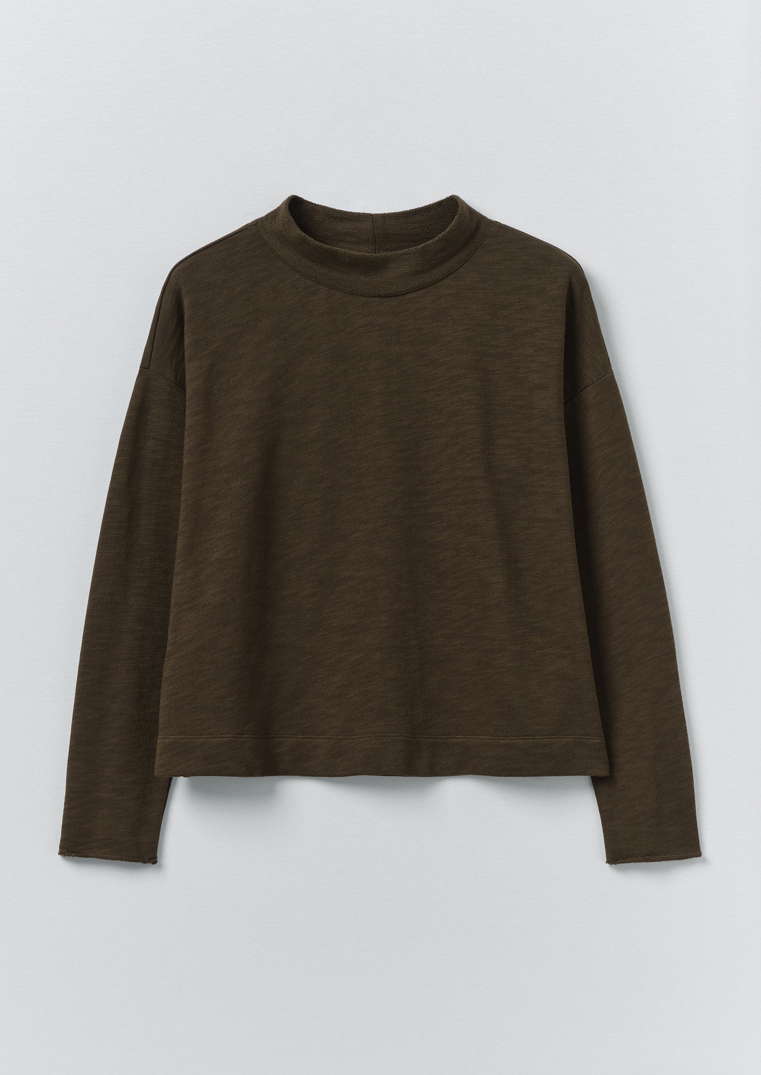 Loopback Jersey Easy Sweater | Dark Olive | TOAST