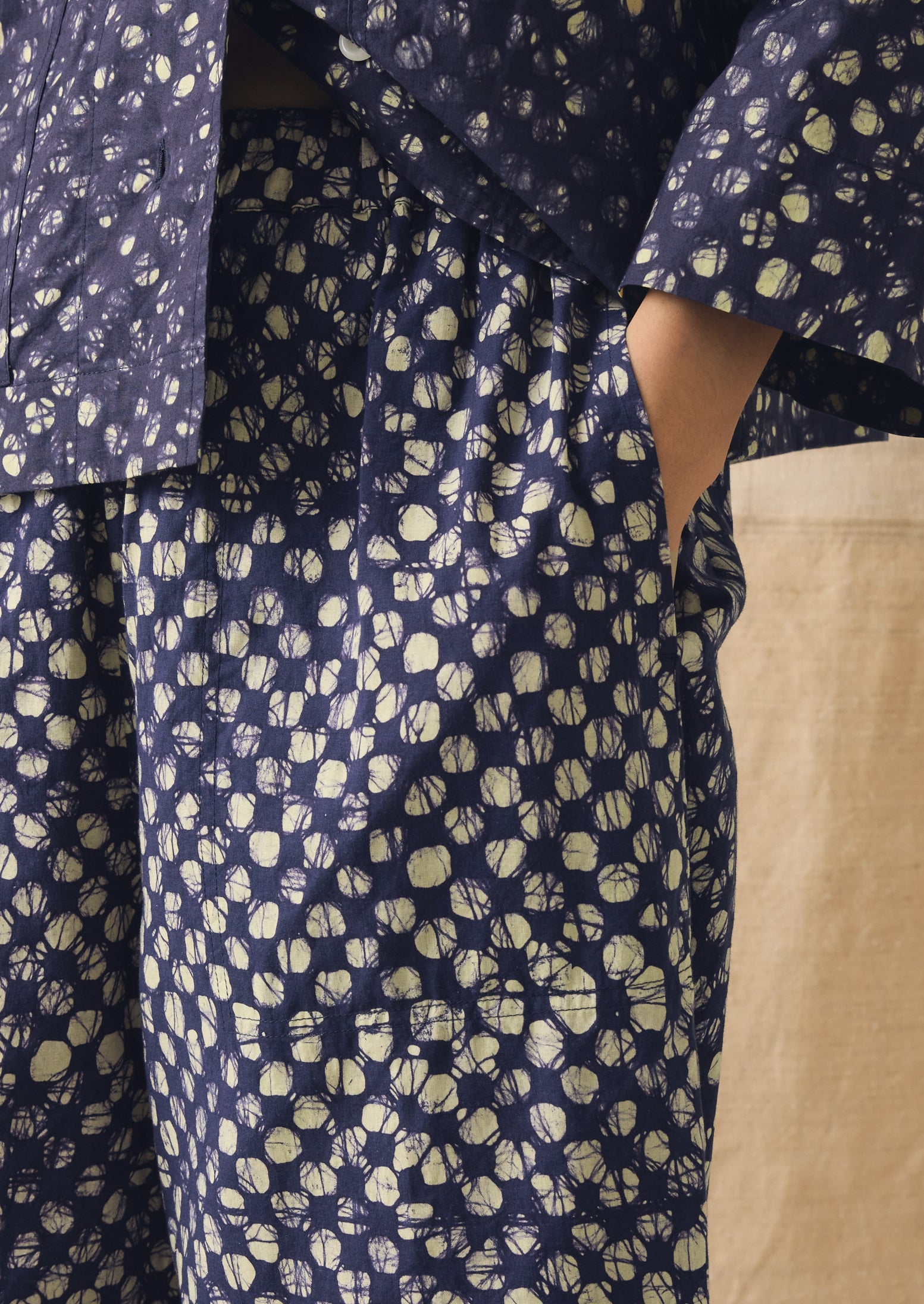 Batik Cook Check Trousers | Provencal Blue