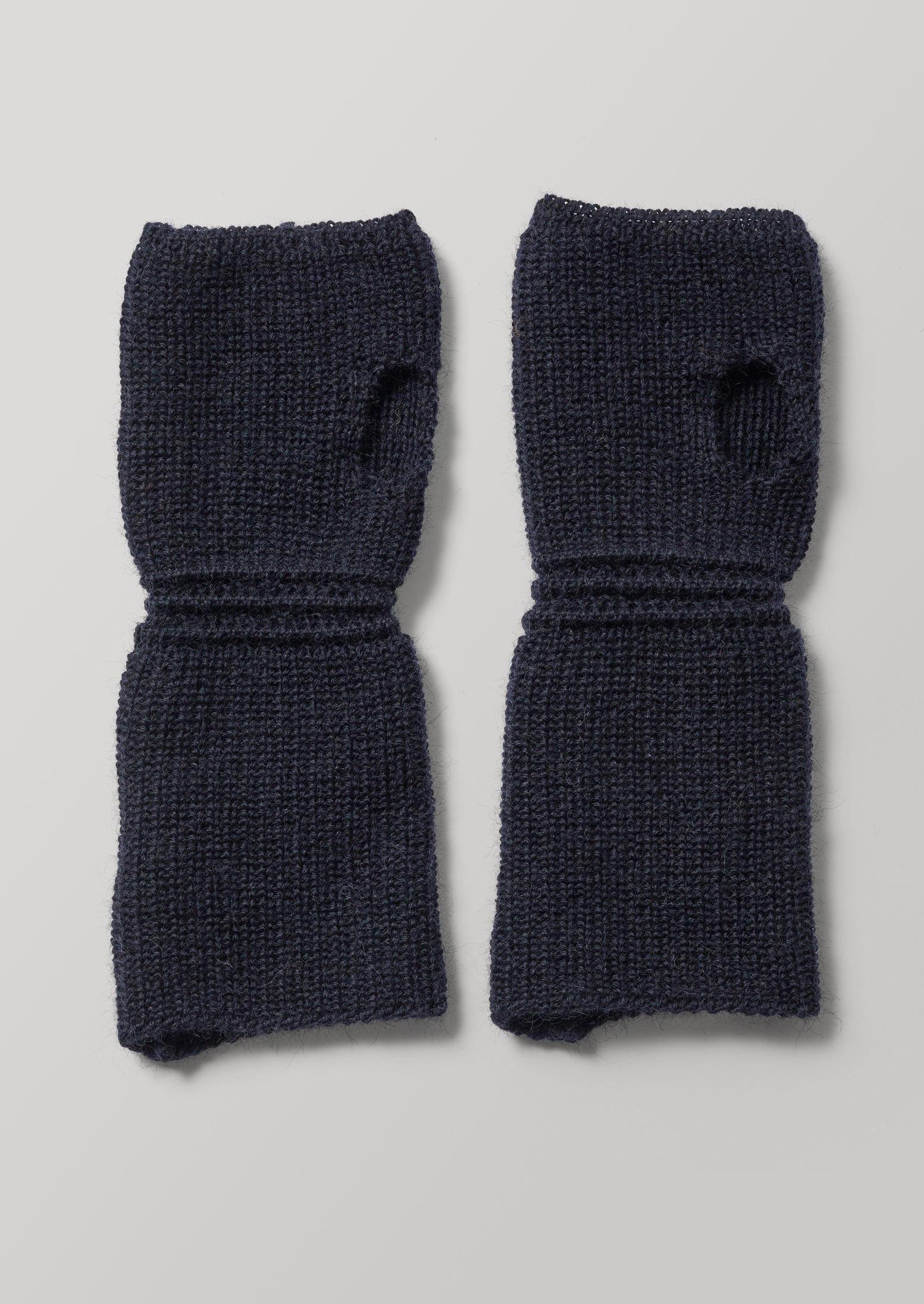 Heimat Wool Fingerless Gloves Ink TOAST