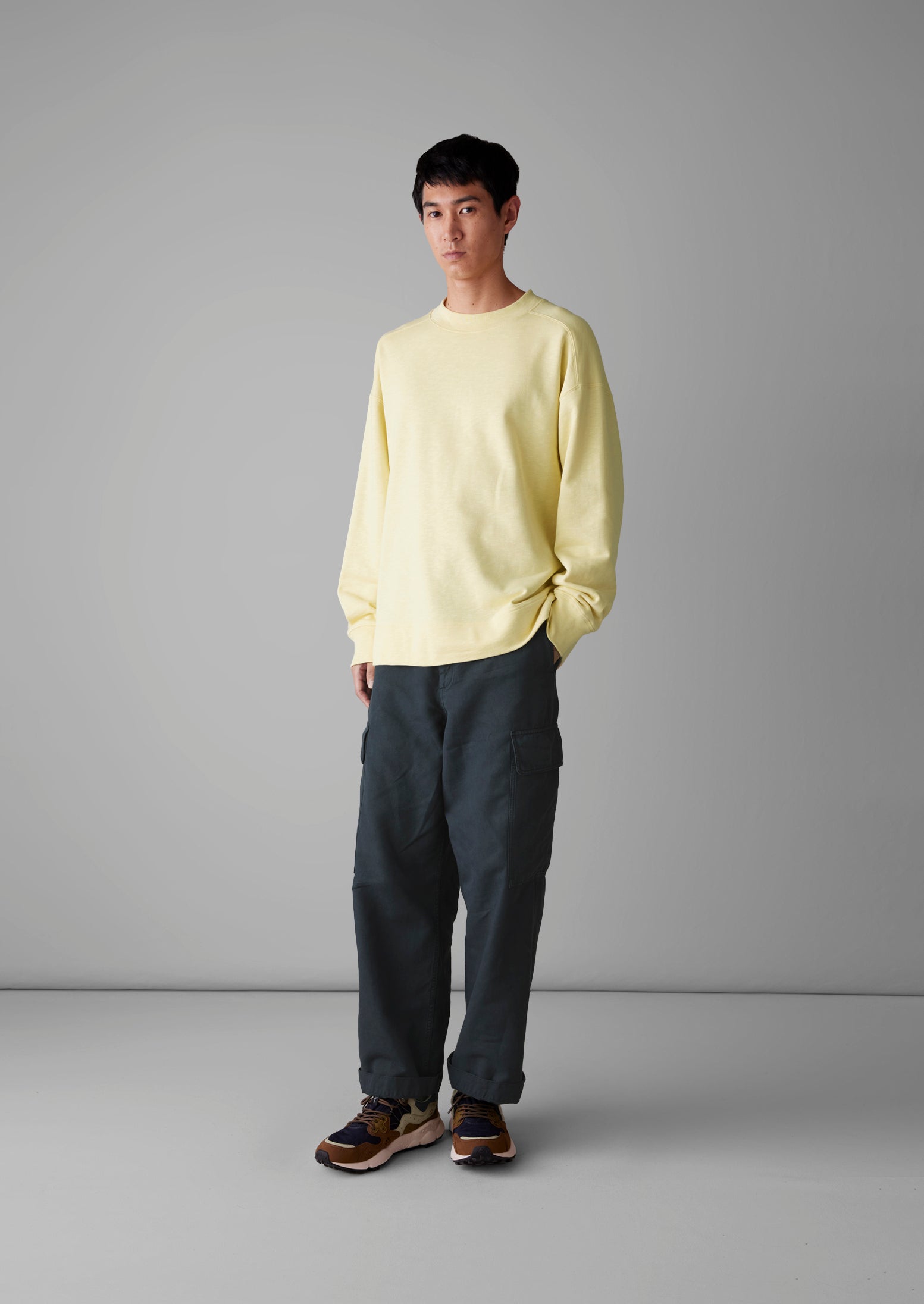 Dropped Shoulder Loopback Jersey Sweatshirt Yellow TOAST