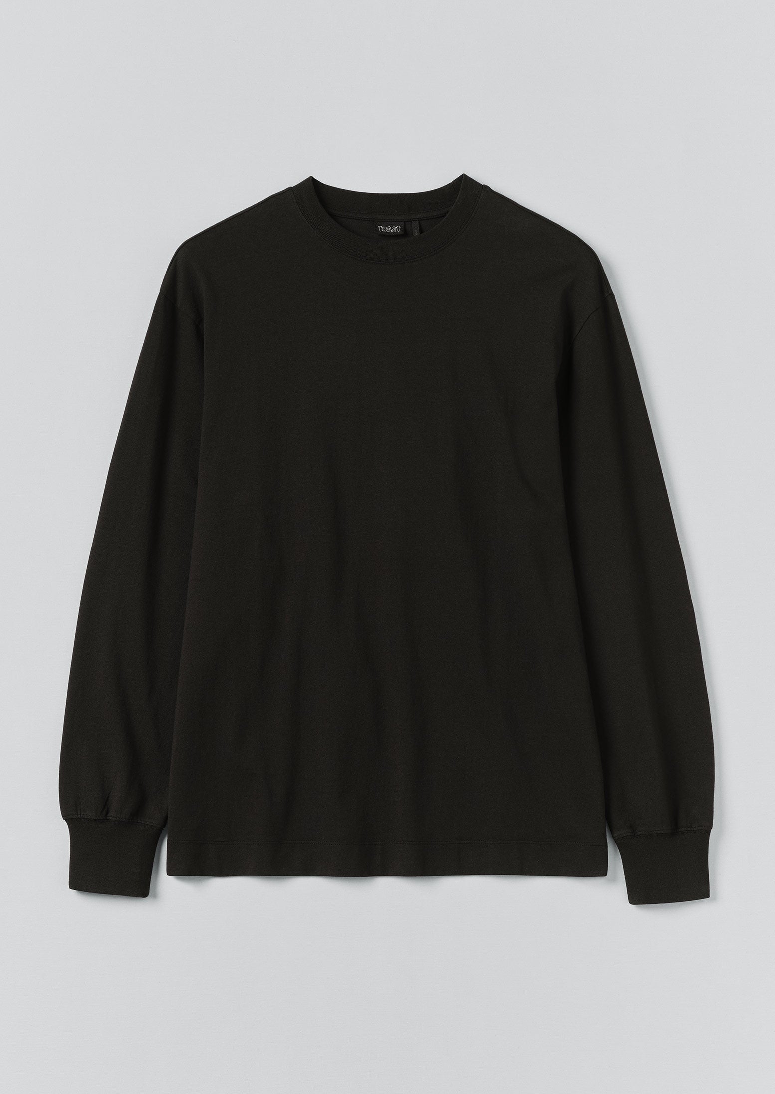 Long Sleeve Crew Neck Tee | Dark Charcoal | TOAST