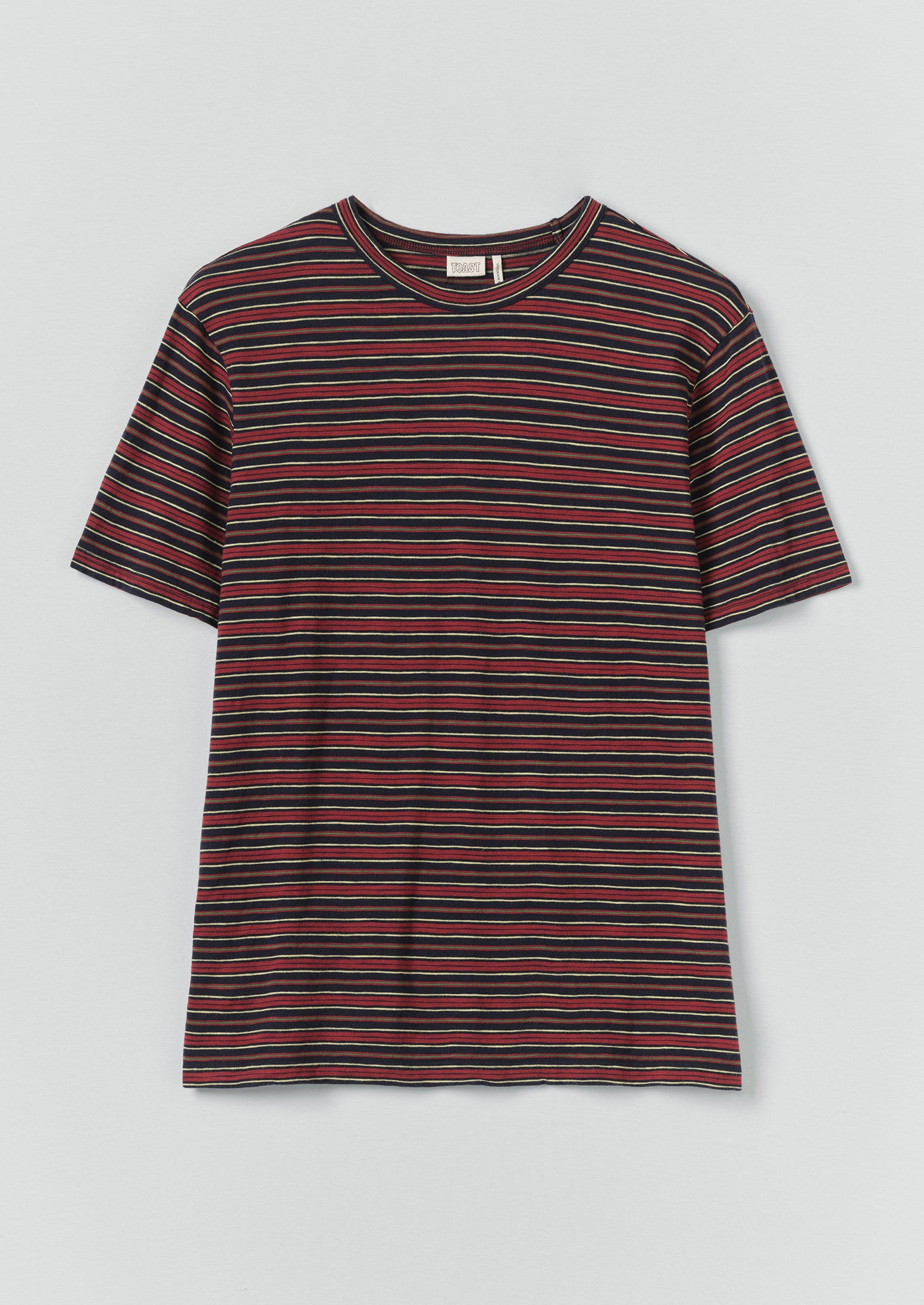 Theo Stripe Cotton Short Sleeve Tee | Provencal Blue/Multi | TOAST