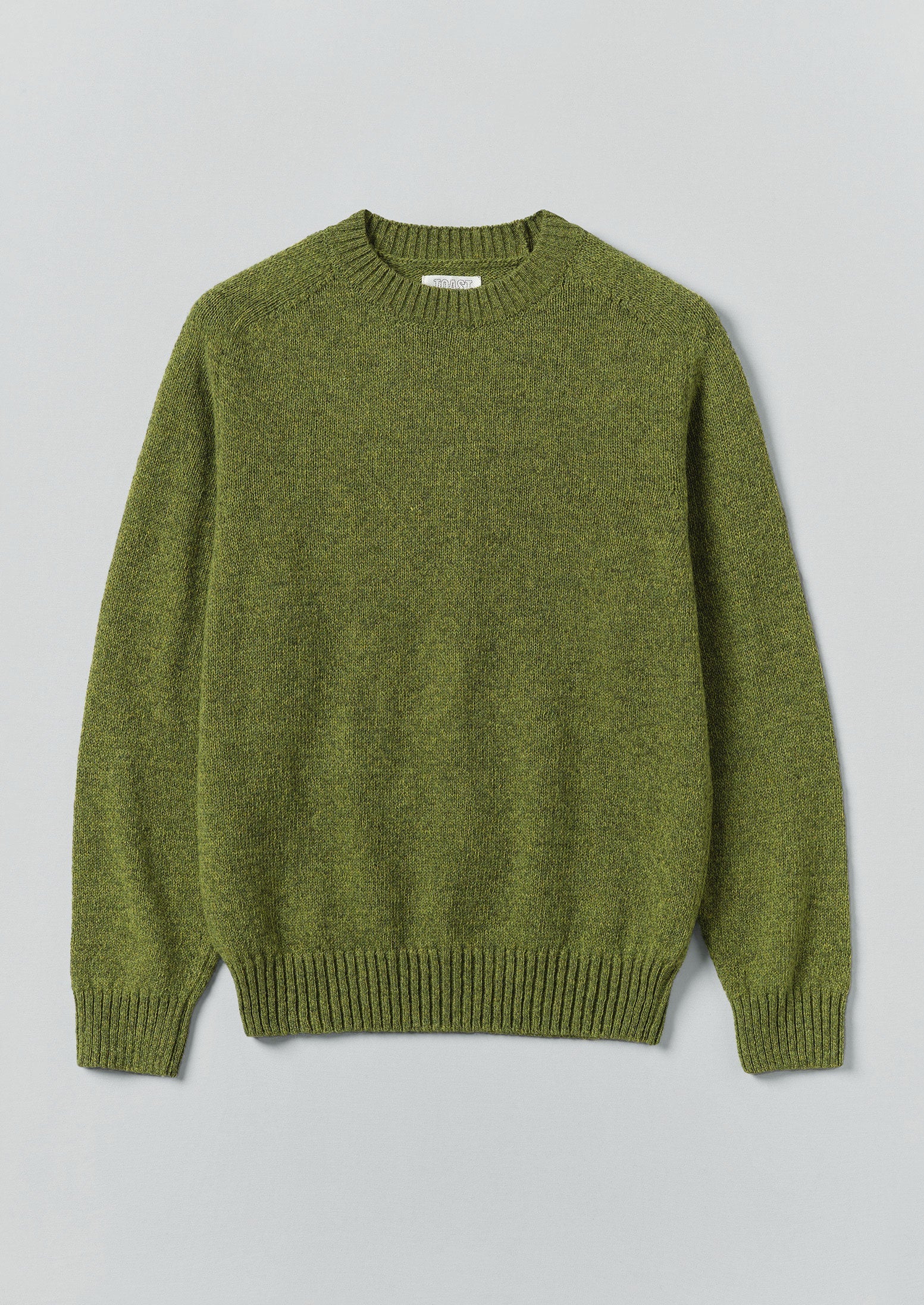 Crew Neck Wool Sweater Apple Green TOAST