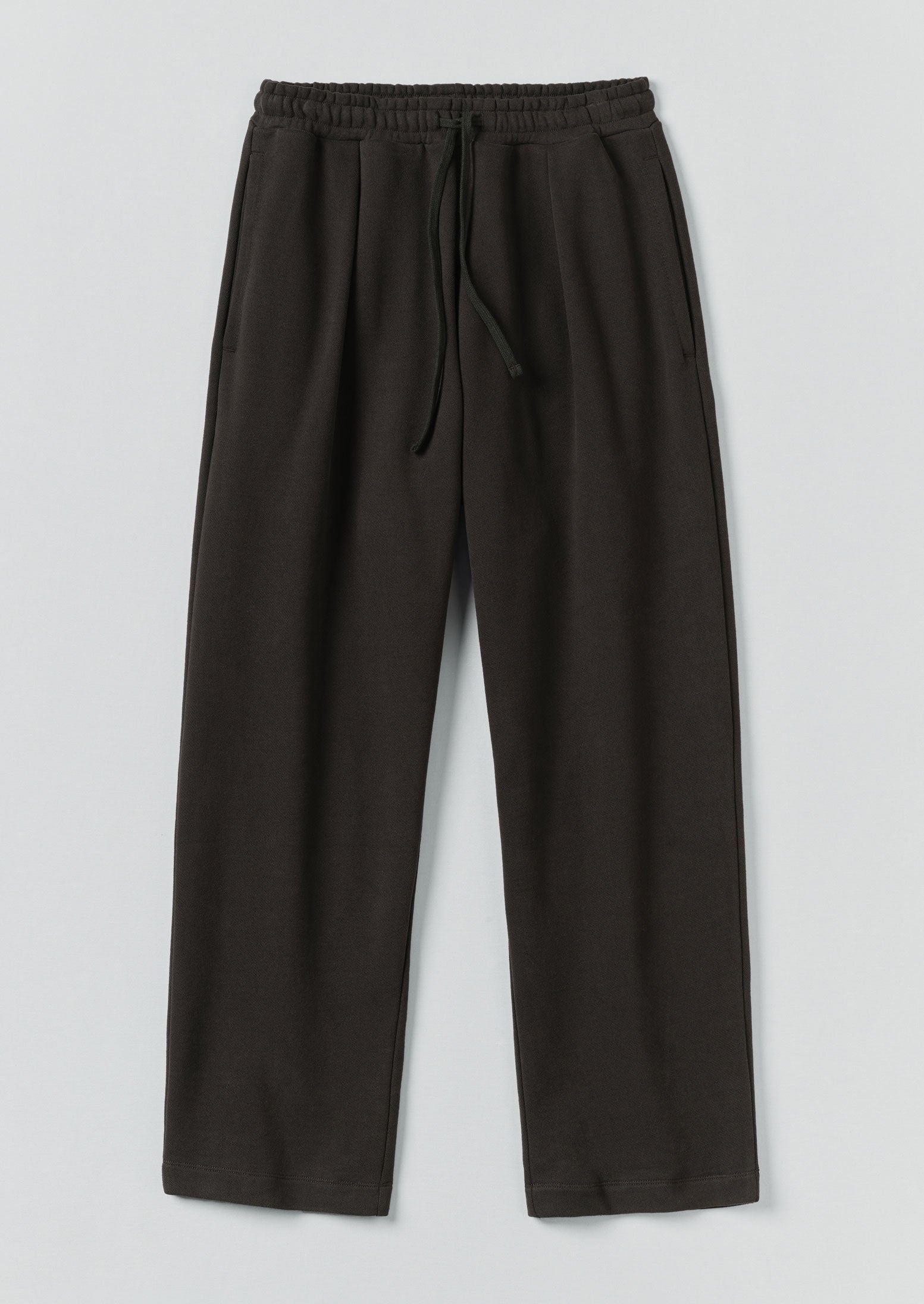 Loopback Jersey Pleated Trousers | Black Pepper | TOAST