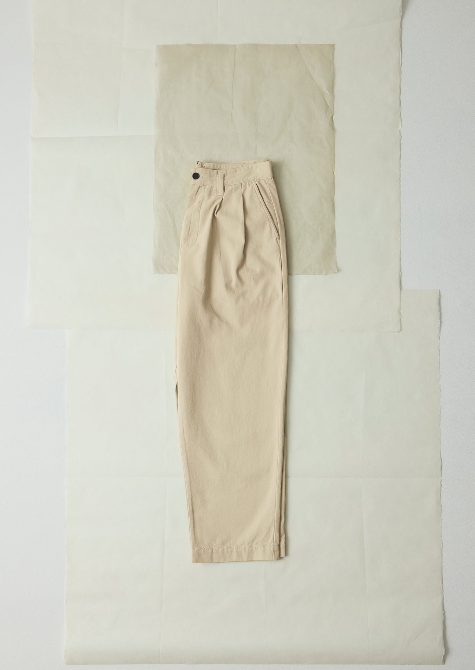Bill Cotton Canvas Wide Leg Trousers | Stone | TOAST