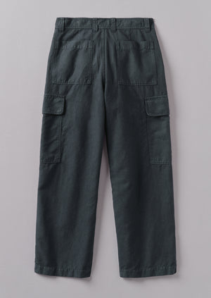 Patch Pocket Wide Leg Trousers | Slate Navy