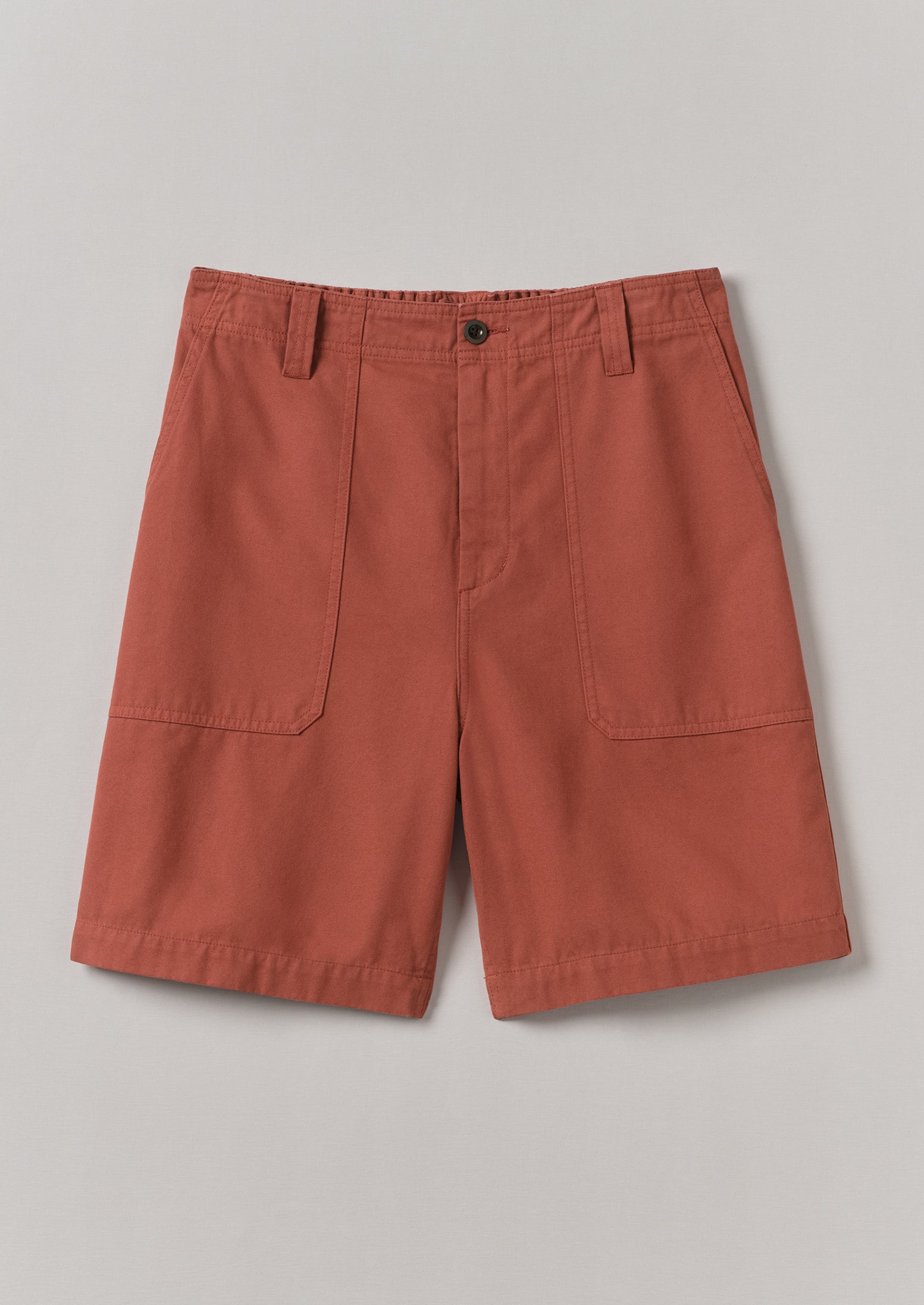 Cotton Canvas Shorts | Terracotta | TOAST