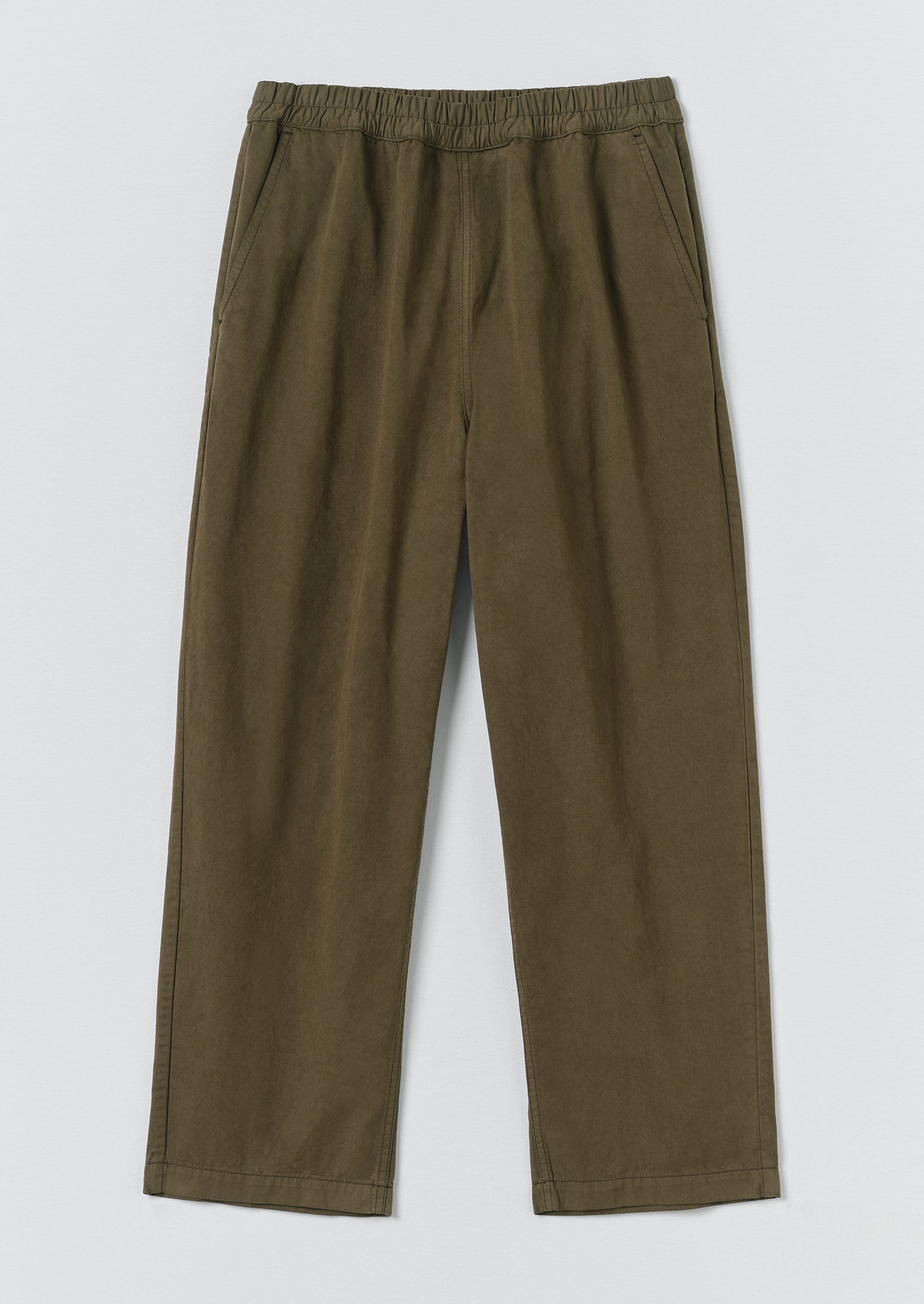 Gabriel Garment Dyed Cotton Twill Trousers | Khaki | TOAST