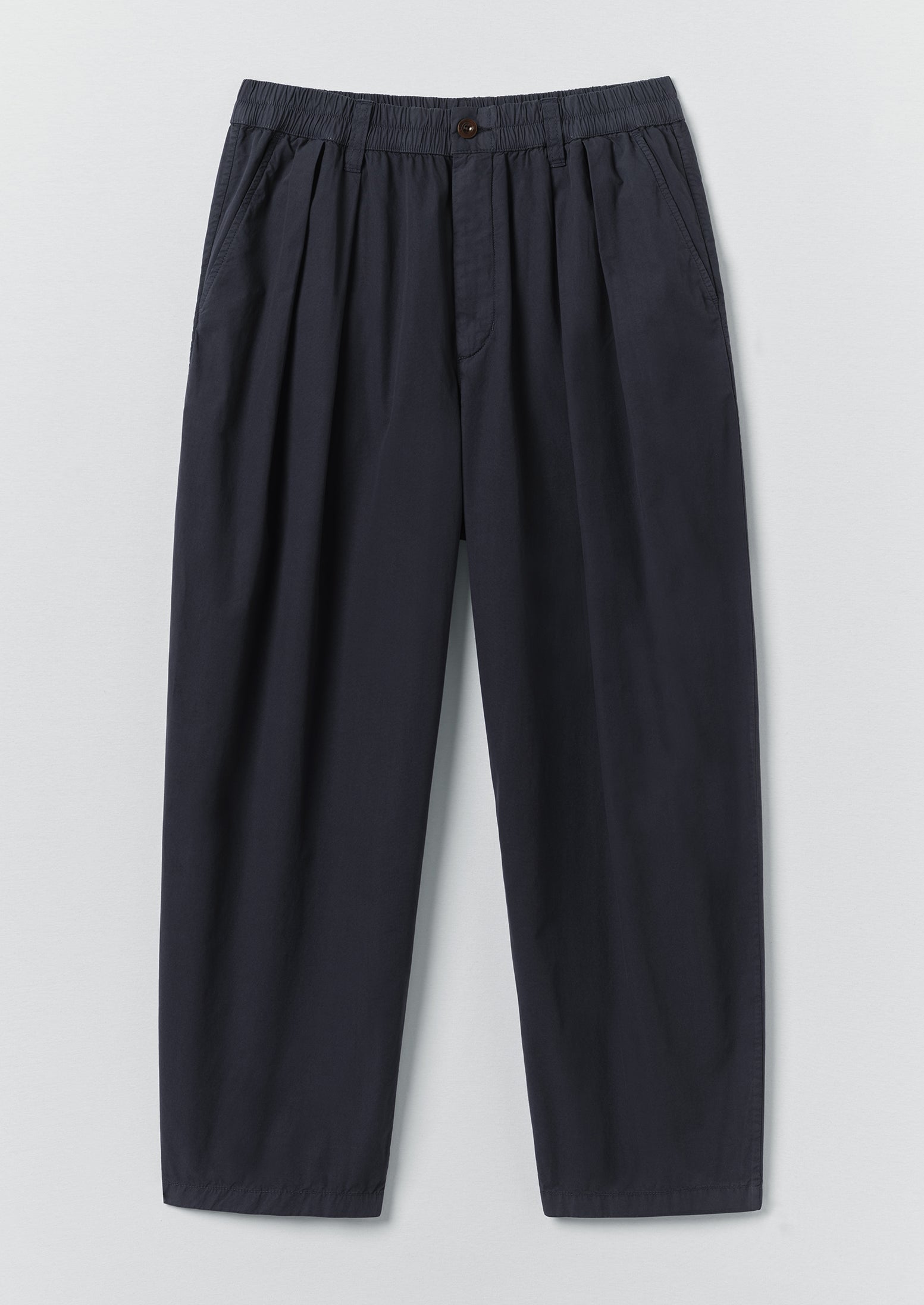Casper Cotton Poplin Trousers | Navy | TOAST