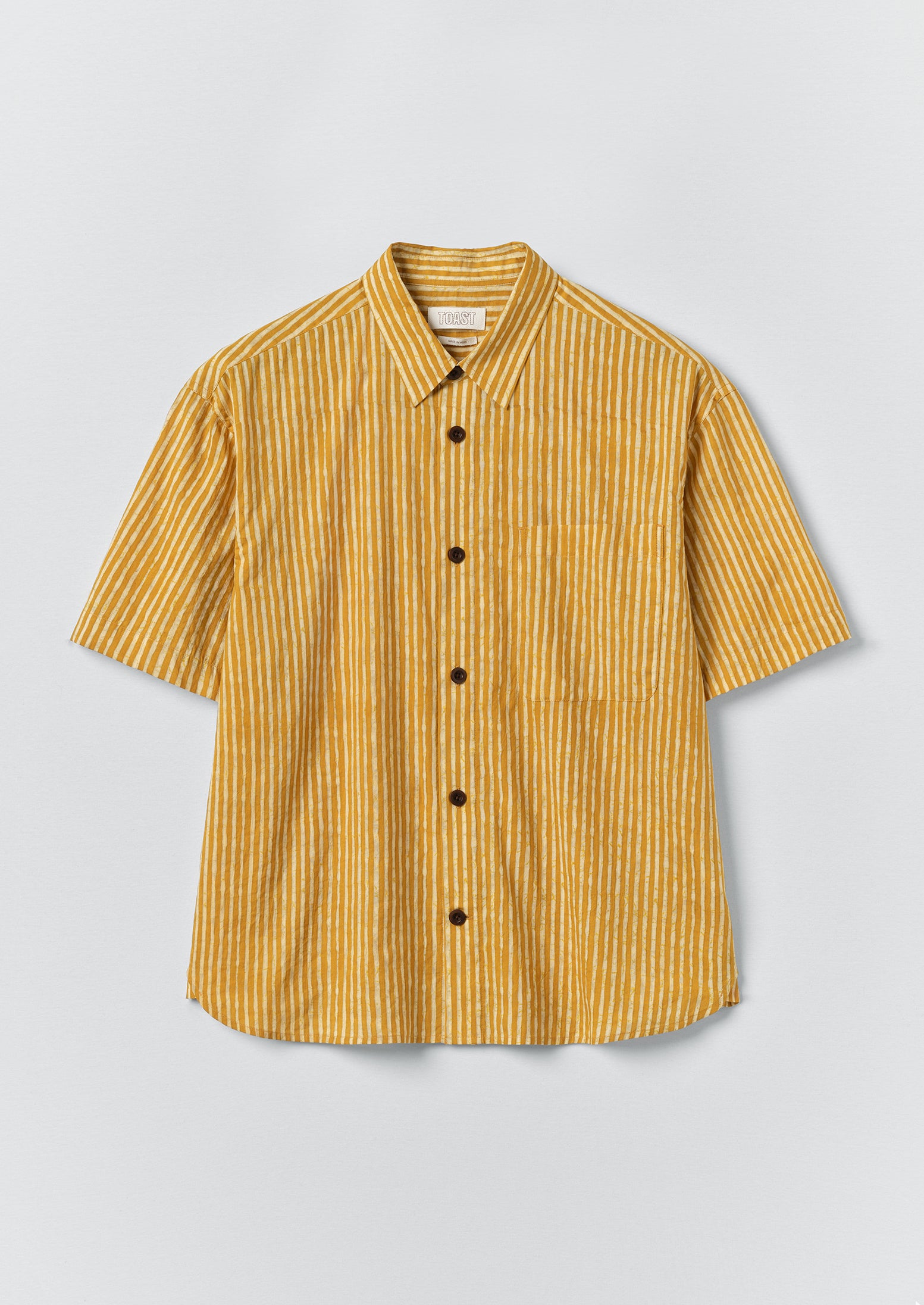 Natural Dye Stripe Cotton Shirt | Turmeric | TOAST