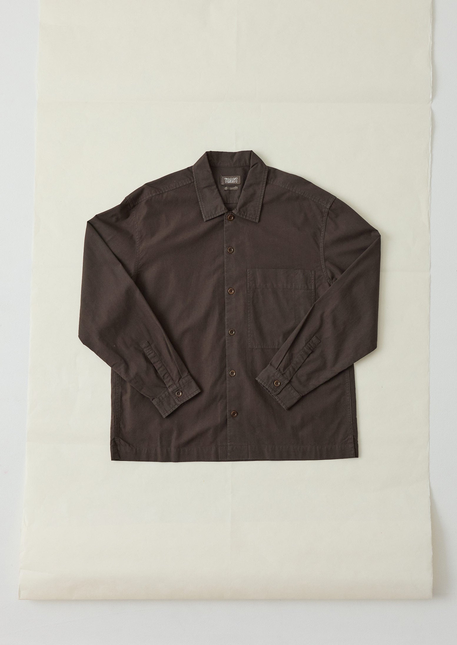 Elis Garment Dyed Oxford Shirt | Black Walnut | TOAST