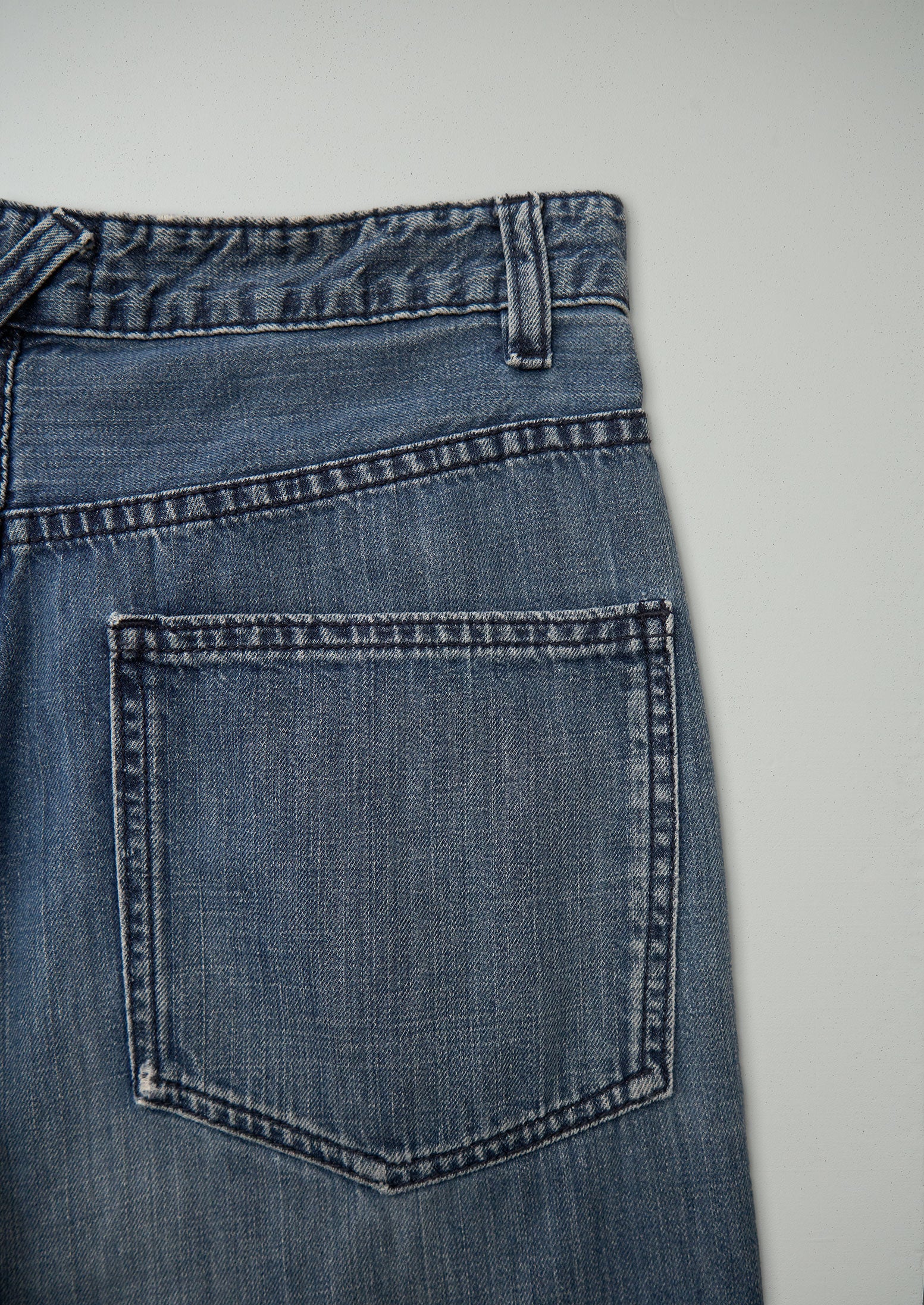 Reworn Denim Pleat Front Trousers Size 10 (1291) | Indigo | TOAST