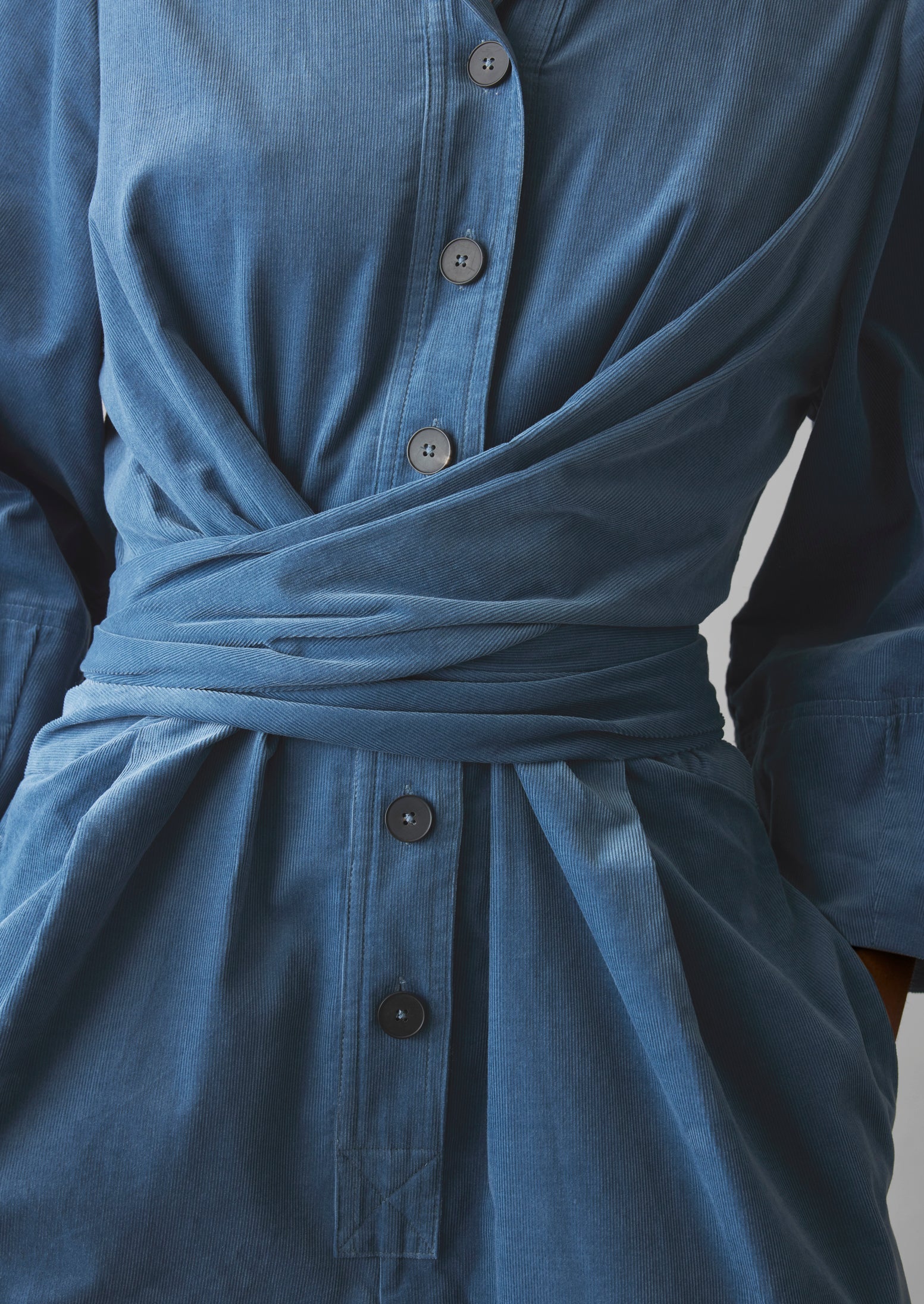 Wrap Front Needlecord Jumpsuit | Myrtle