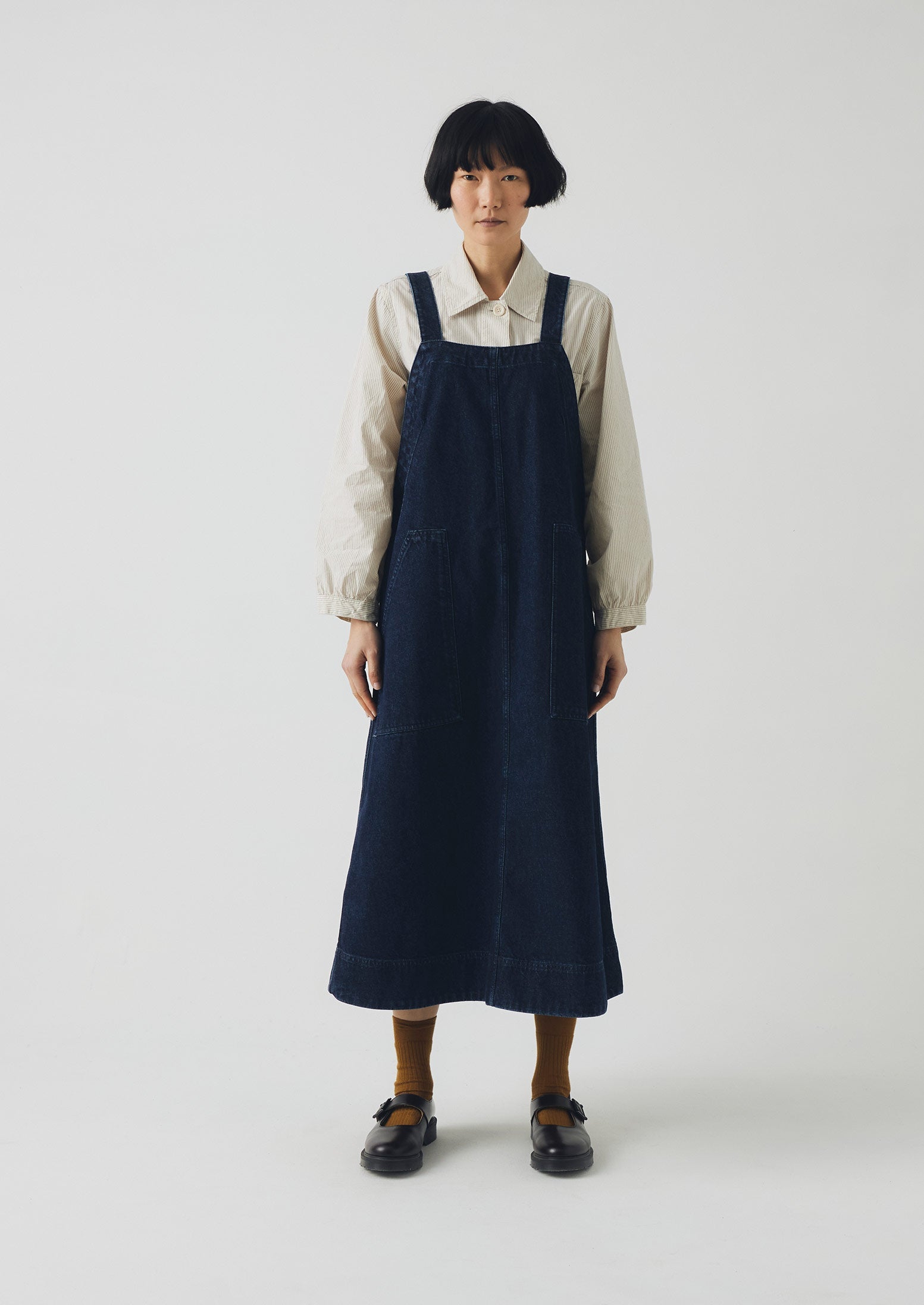 white christmas dresses Patch Pocket Denim Dungaree Dress | Indigo white christmas dresses Patch Pocket Denim Dungaree Dress | Indigo