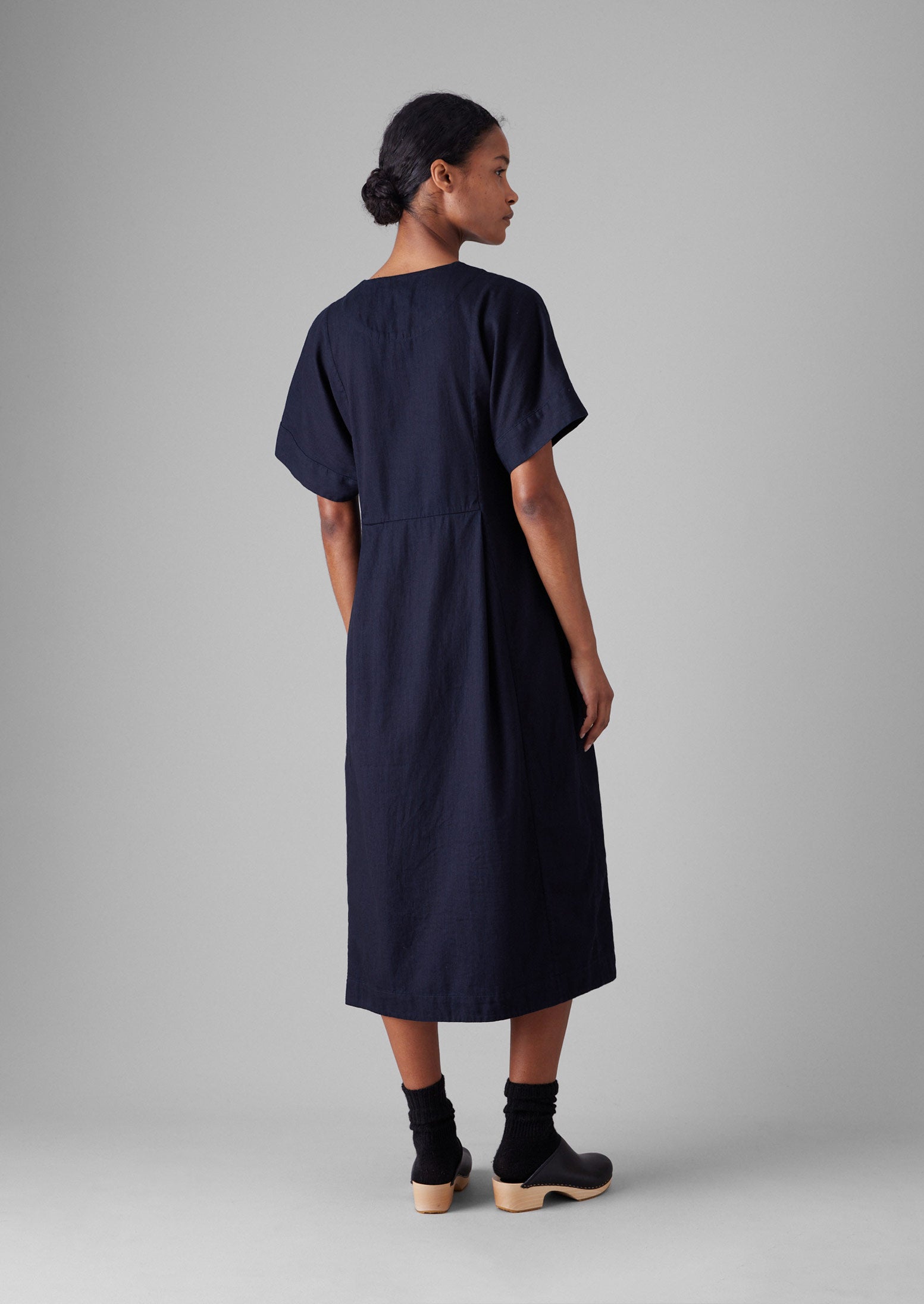 Bryn Twill Dress | Indigo