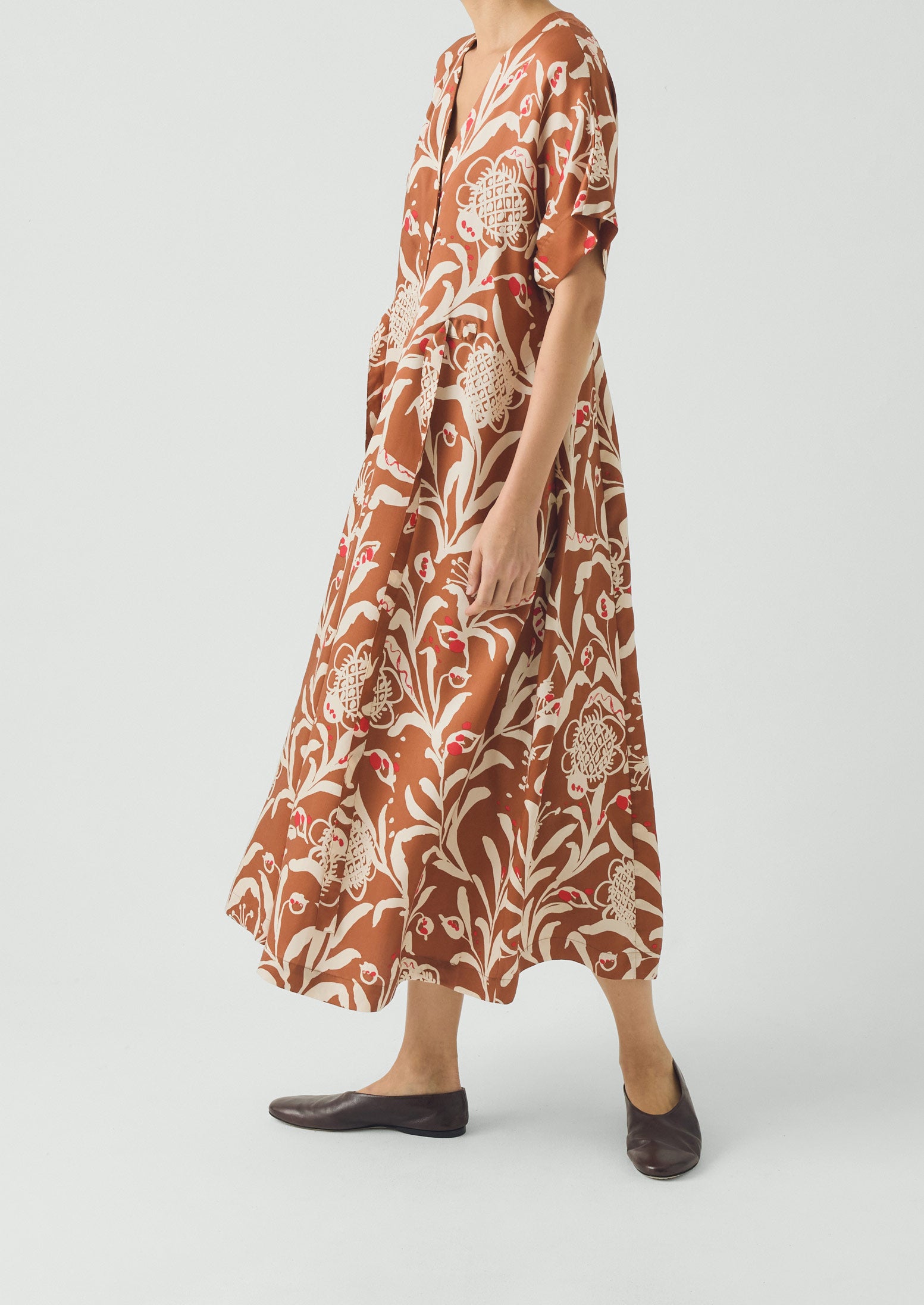Crockery Print Dress | Cinnamon