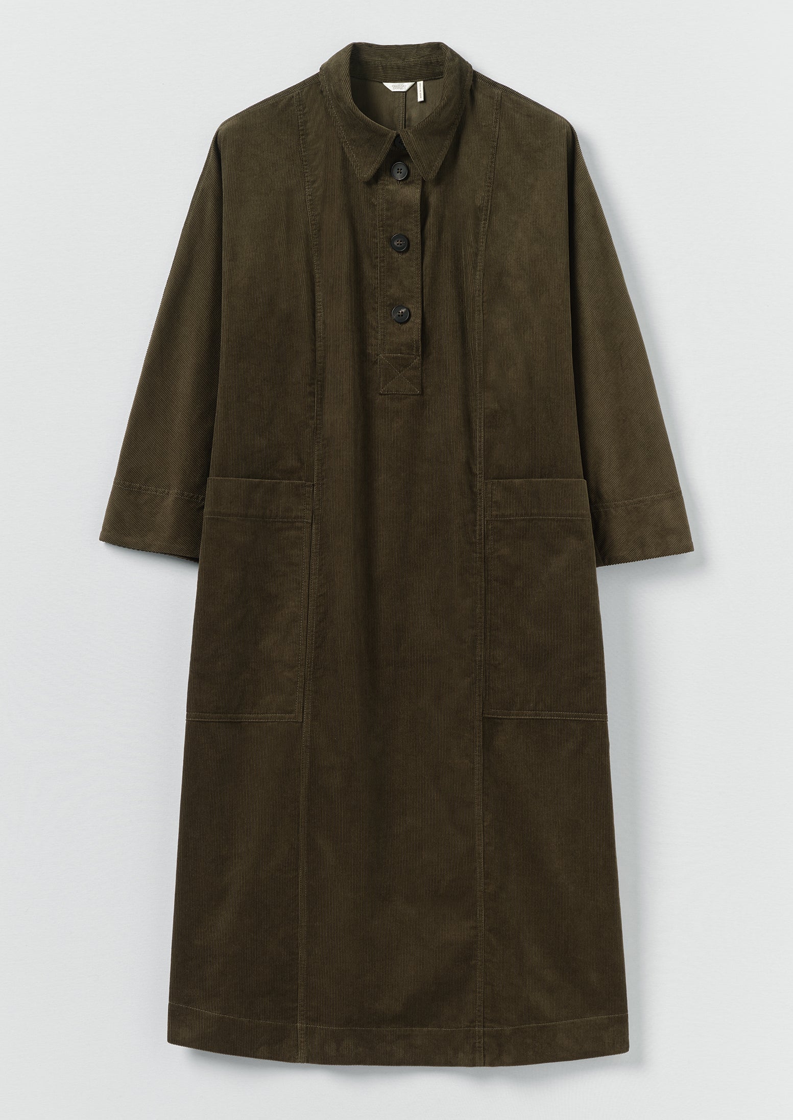 Organic Cord Tunic Dress | Tent Green | TOAST Organic Cord Tunic Dress | Tent Green | TOAST