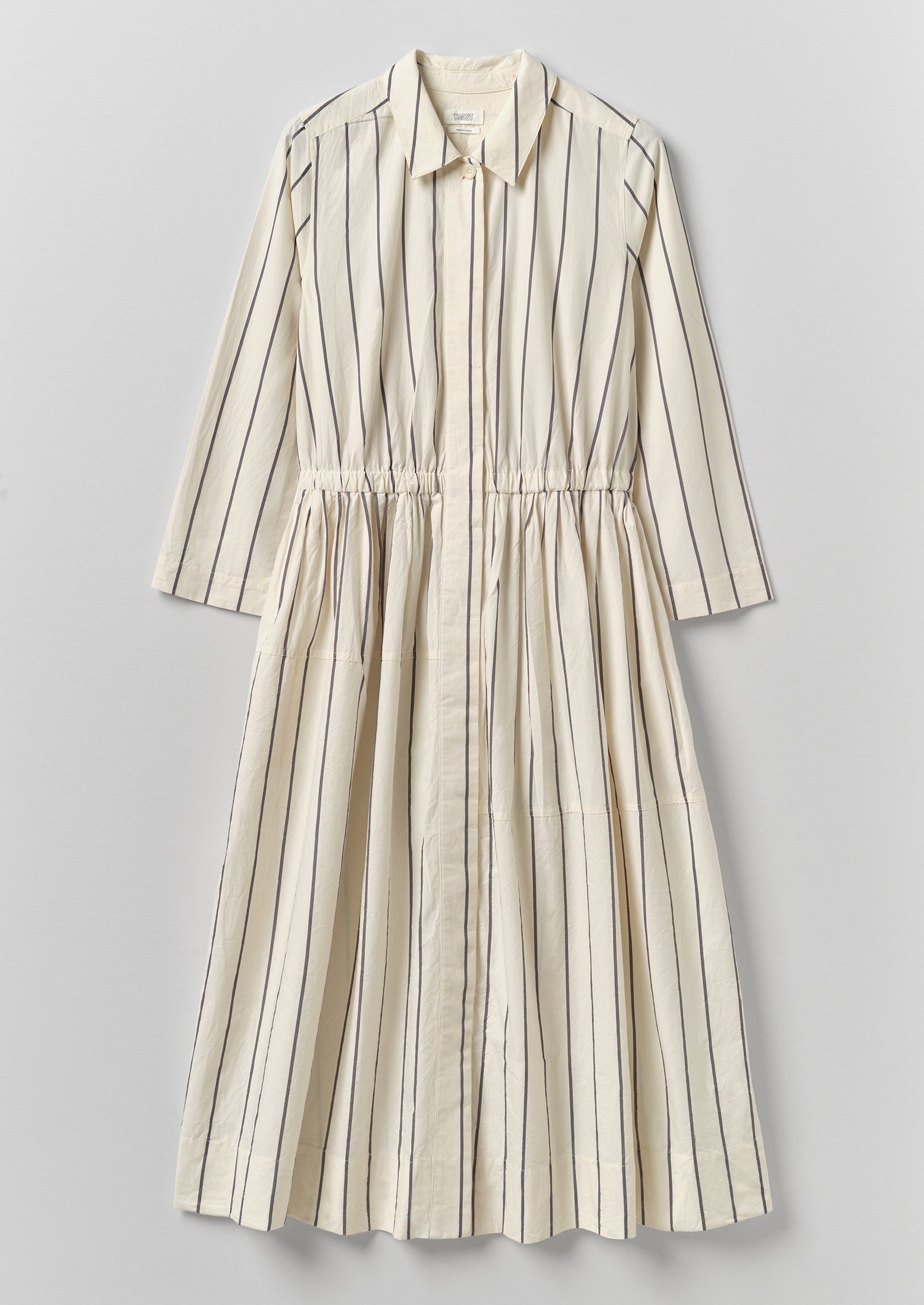 Garland Stripe Cotton Shirt Dress