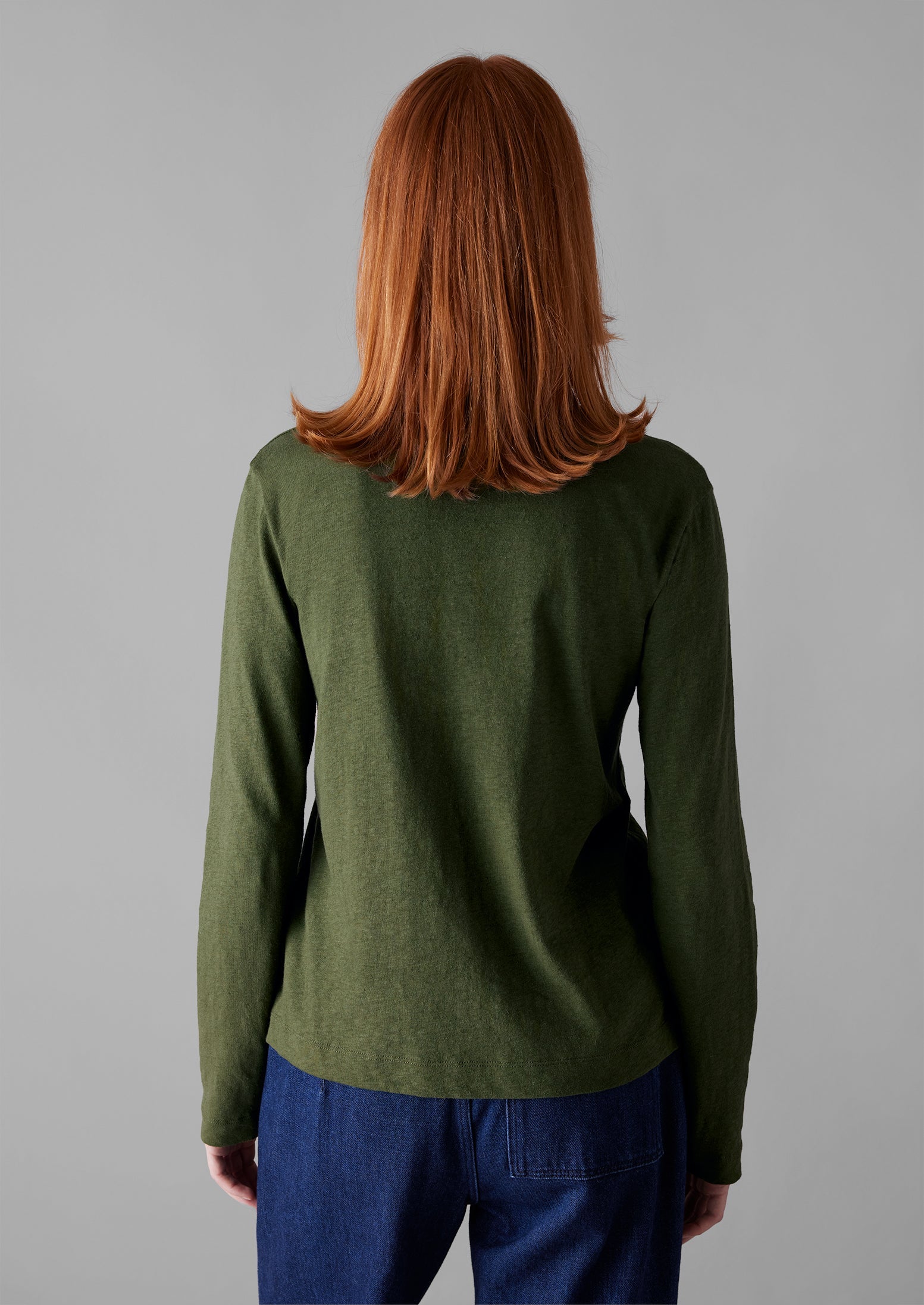 Buttoned Cotton Hemp Top | Propagator Green
