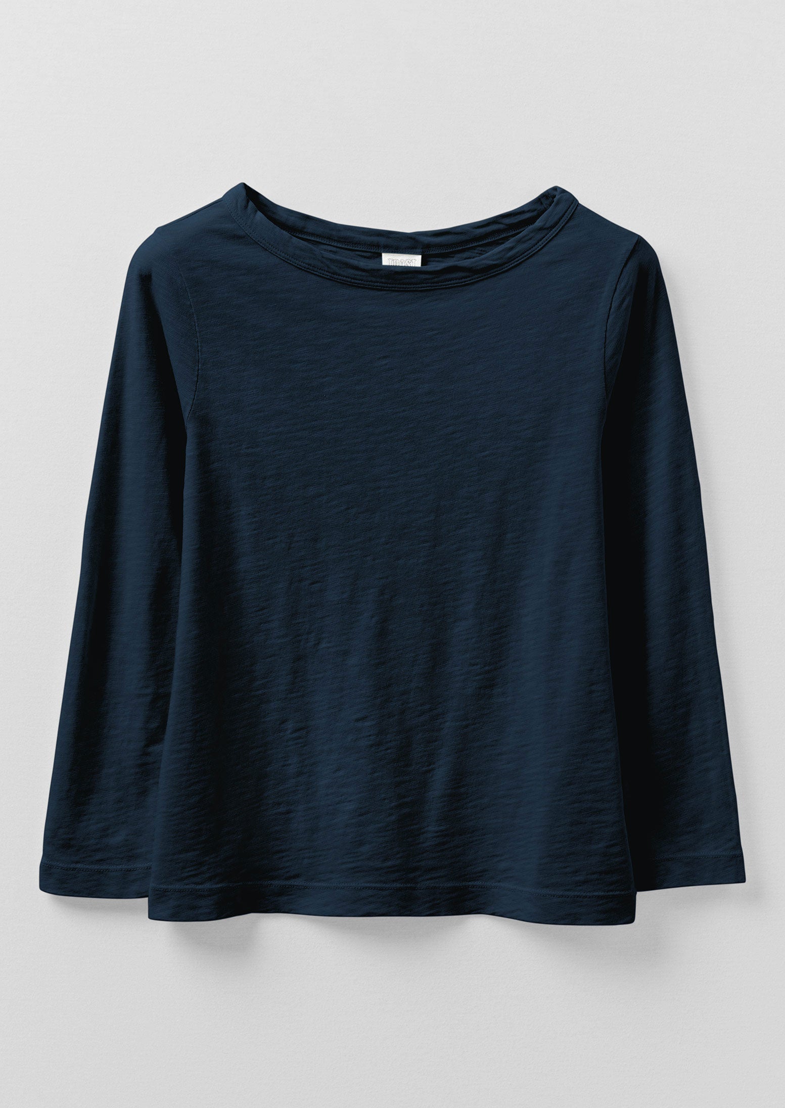 Lia Cotton Boat Neck Tee | Dark Navy | TOAST