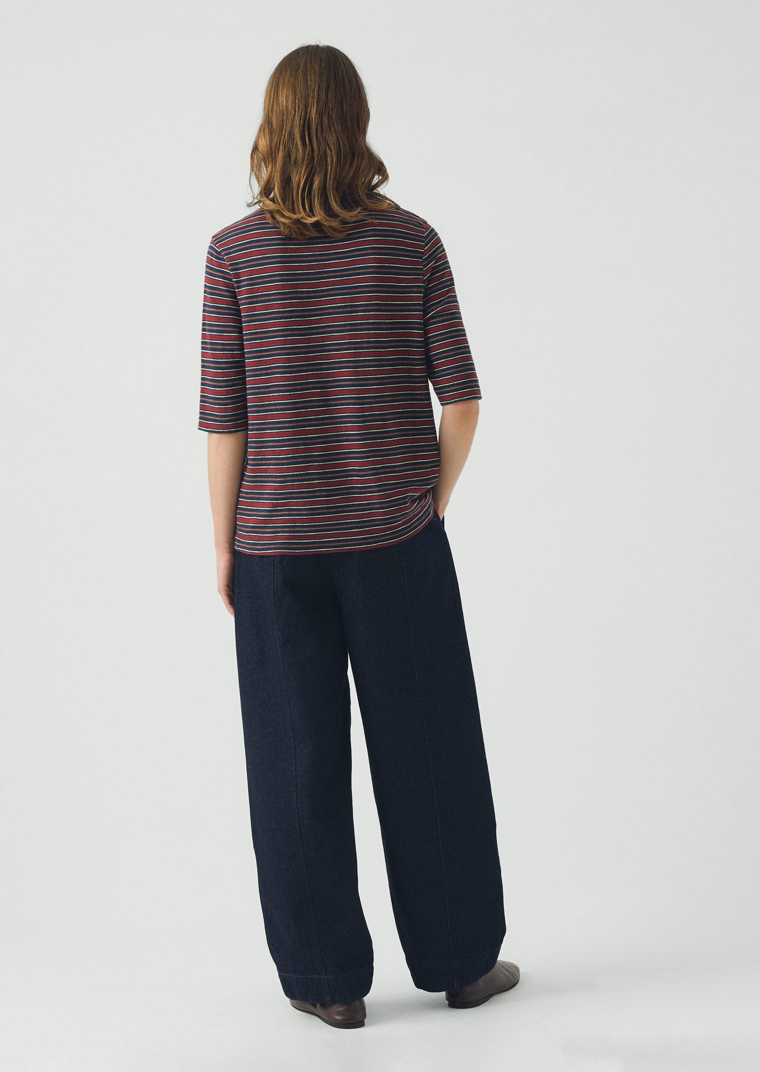 Cleo Stripe Cotton Tee | Provencal Blue/Multi