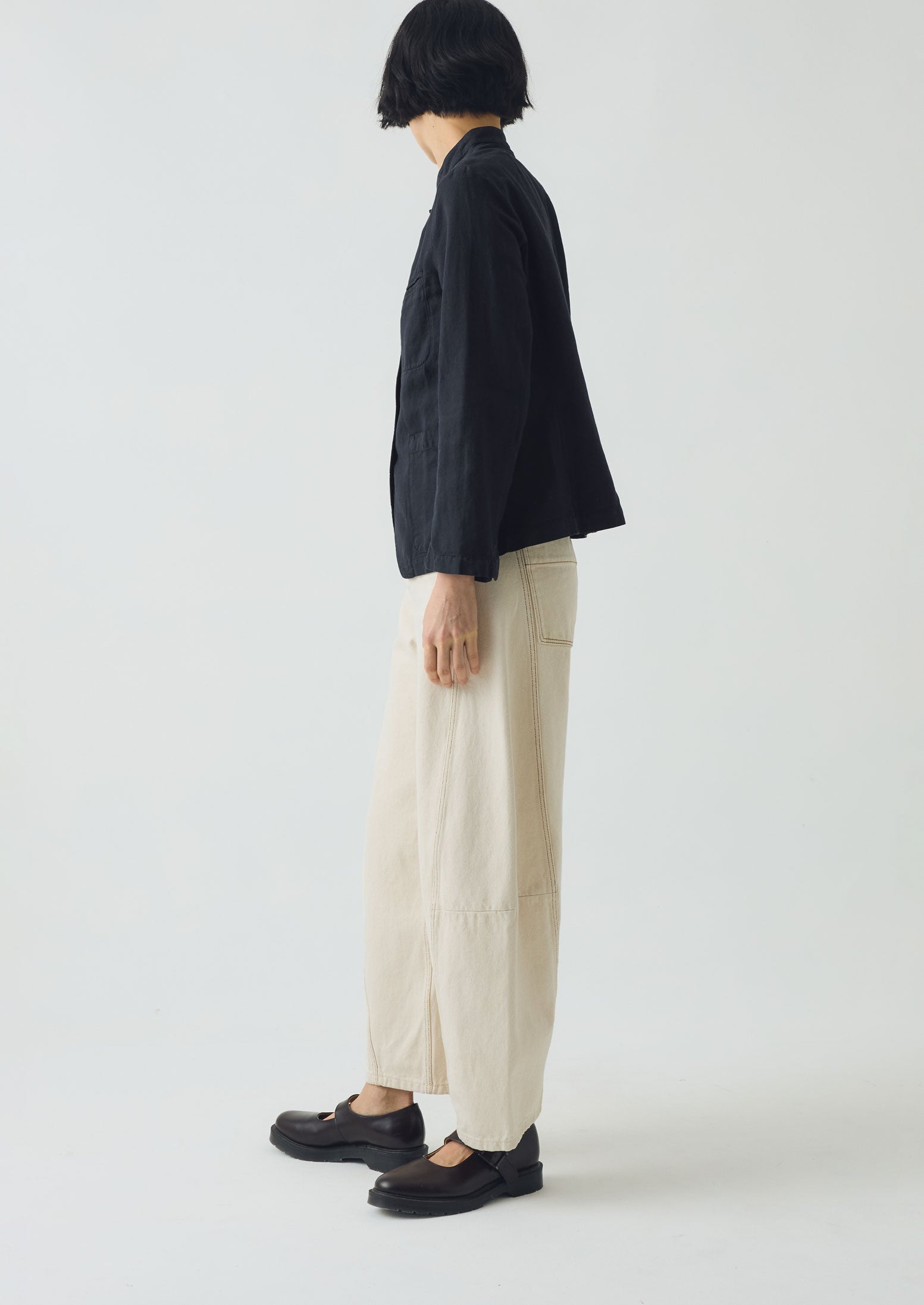 Cotton Linen Neat Jacket | Slate