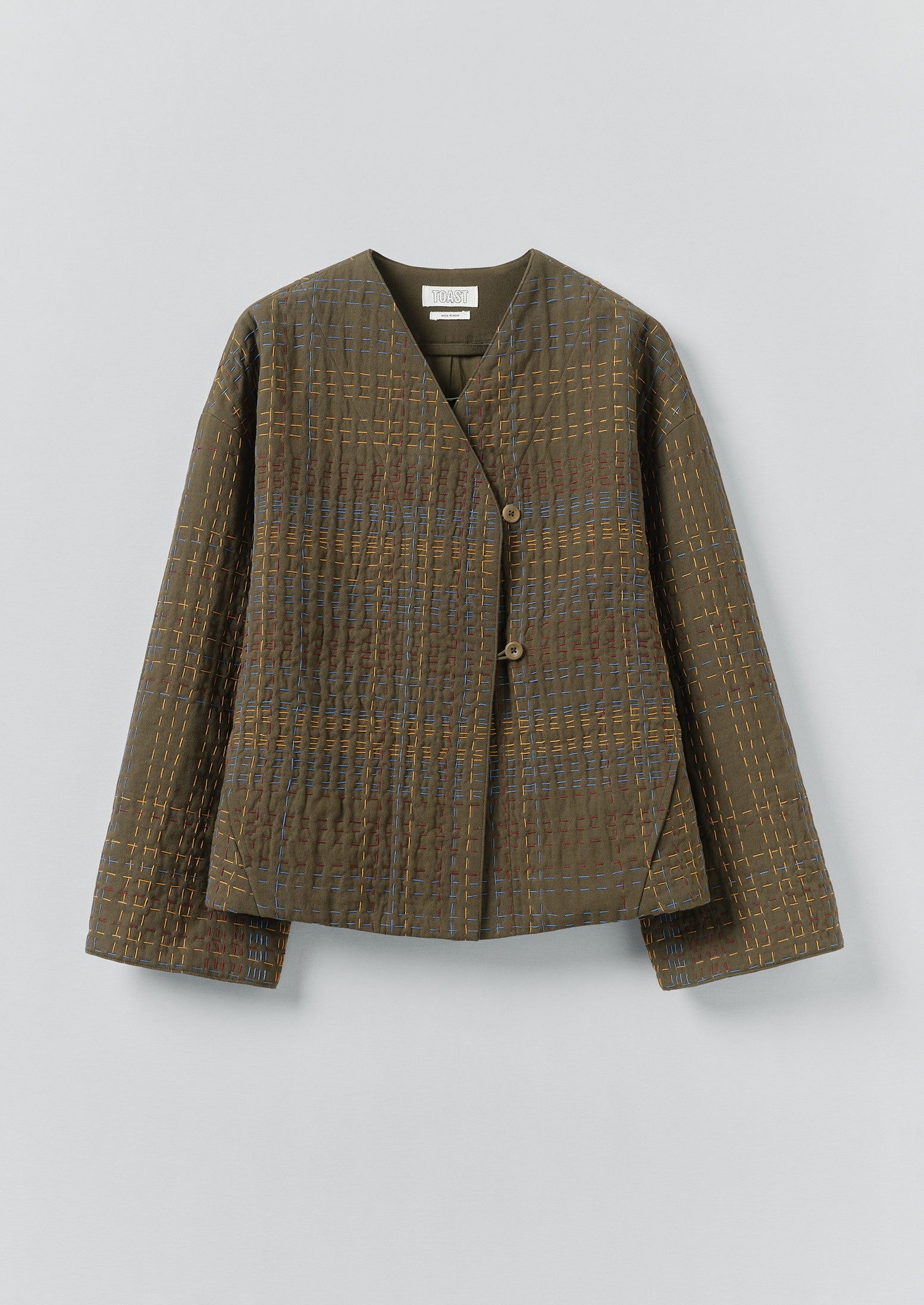 Kantha Tweed Cotton Jacket | Multi | TOAST