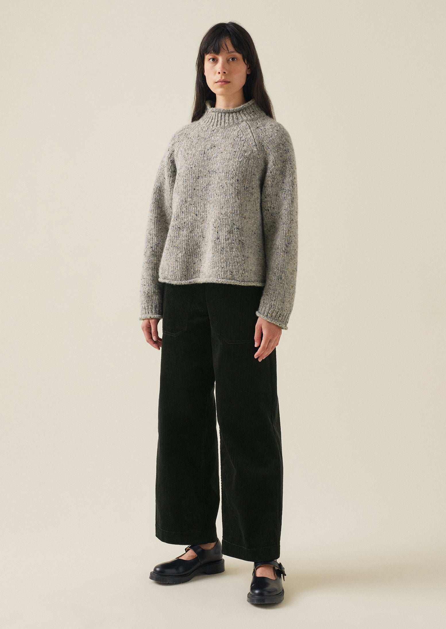 Donegal Wool Easy Sweater | Mist