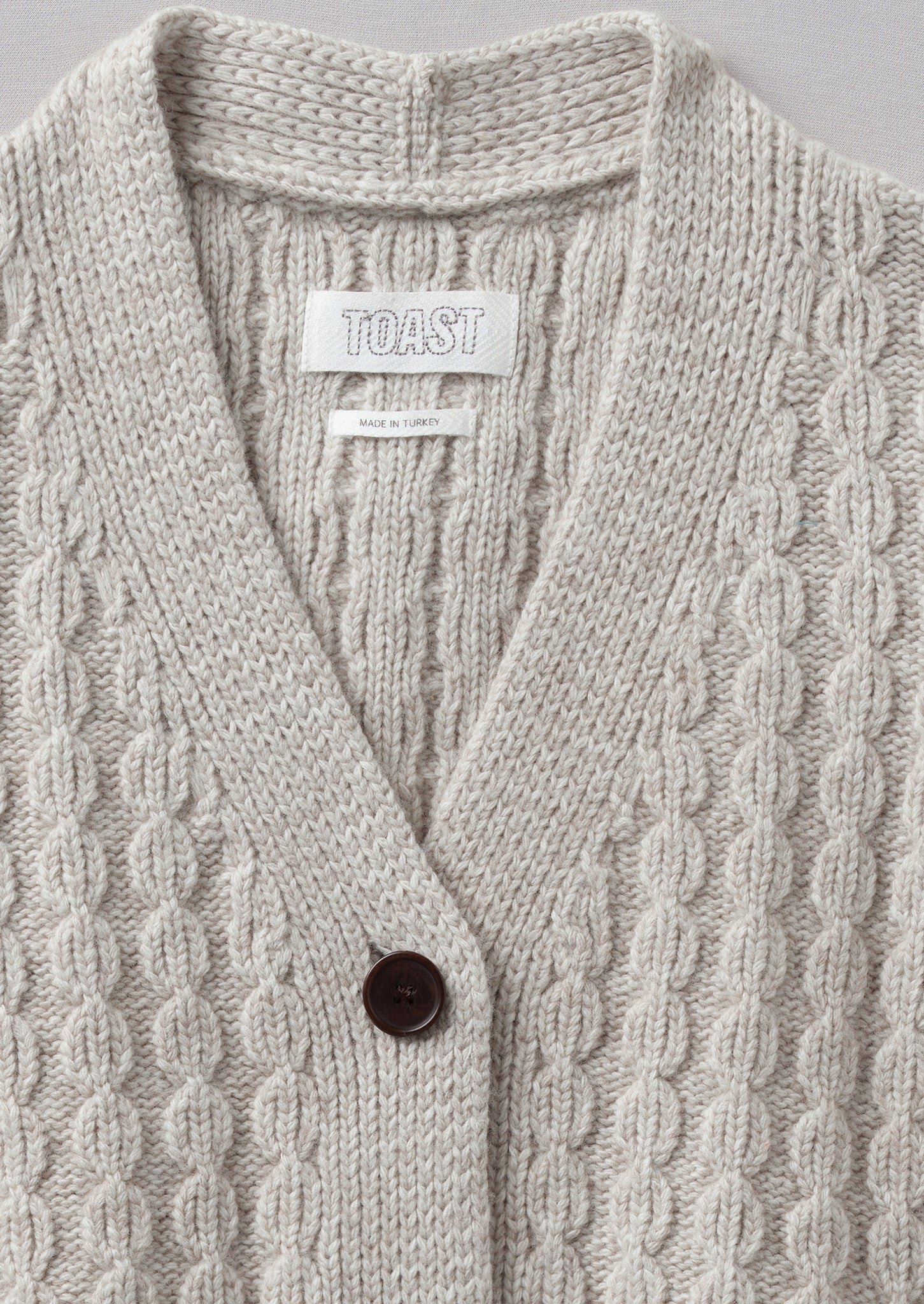 Textured Knitted Waistcoat | Oat