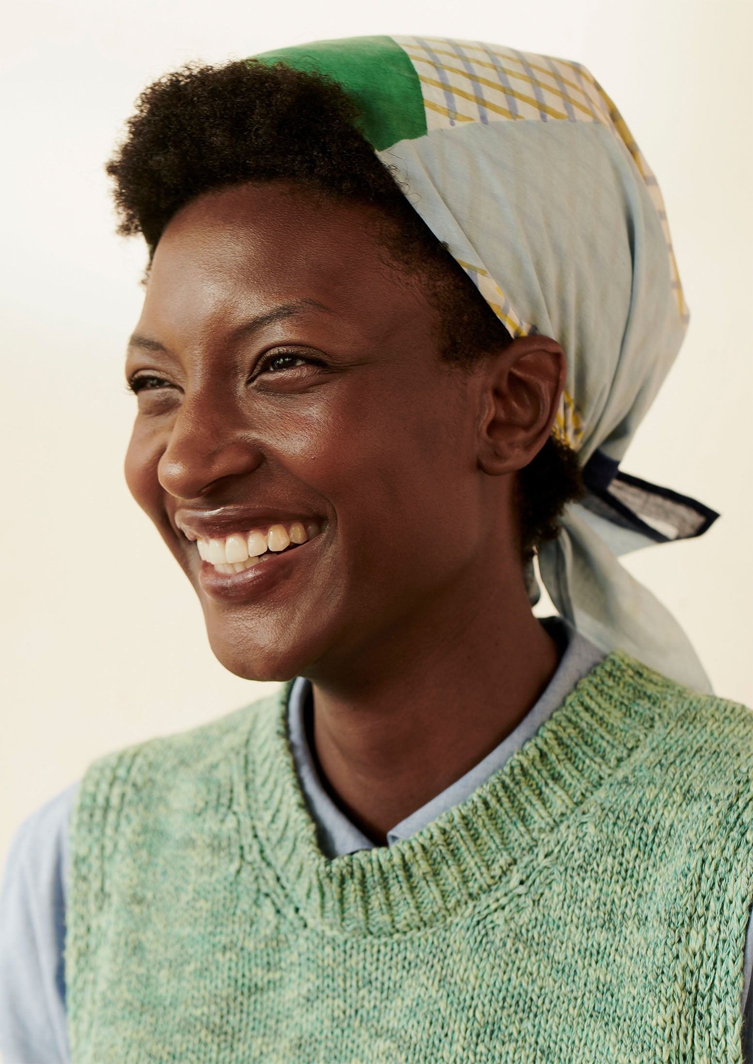 Chunky Cotton Knitted Tank | Turquoise