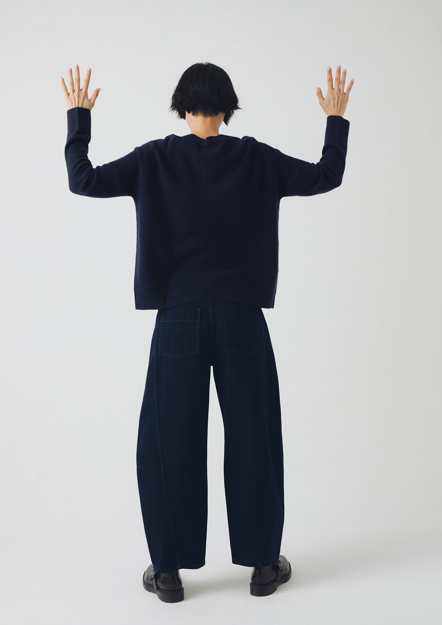 Ffion Wool Cashmere Boxy Cardigan | Darkest Navy | TOAST