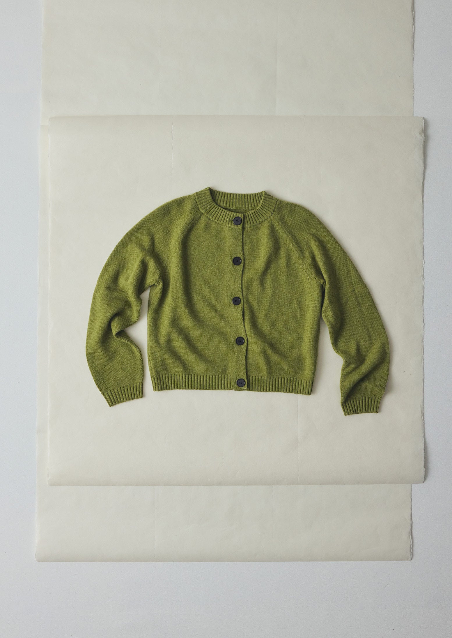 Eden Wool Cashmere Raglan Cardigan | Soft Green | TOAST