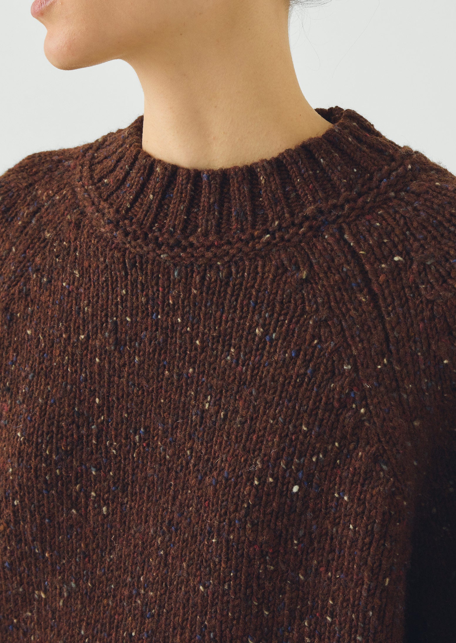 Donegal Raglan Wool Sweater | Red Cedar