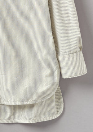 Taro Stripe Organic Cotton Poplin Shirt | Sunwashed Blue
