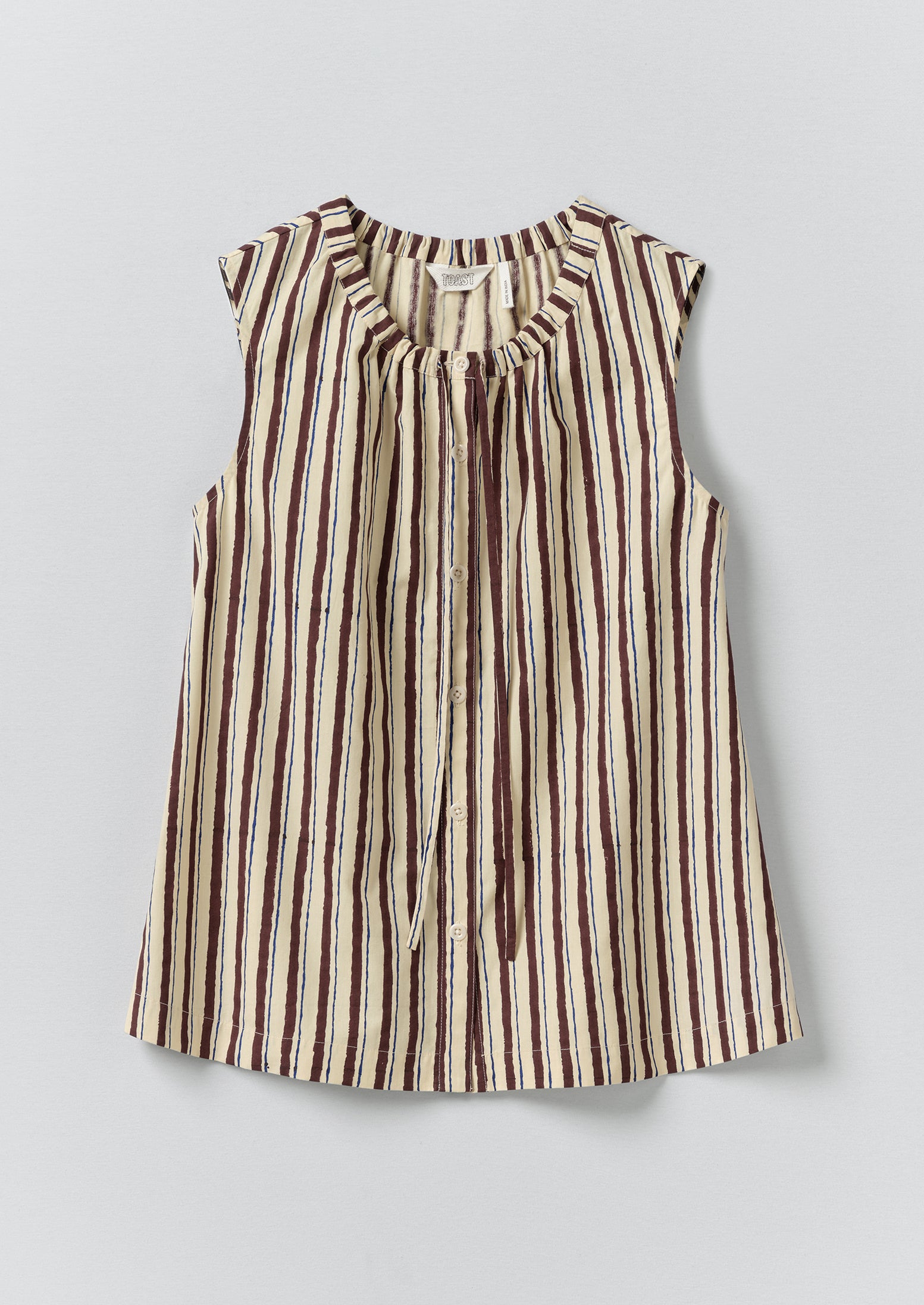 Block Print Sorbet Stripe Top | Pastel Lemon | TOAST