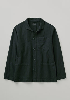 Arlo Garment Dyed Herringbone Jacket | Washed Black