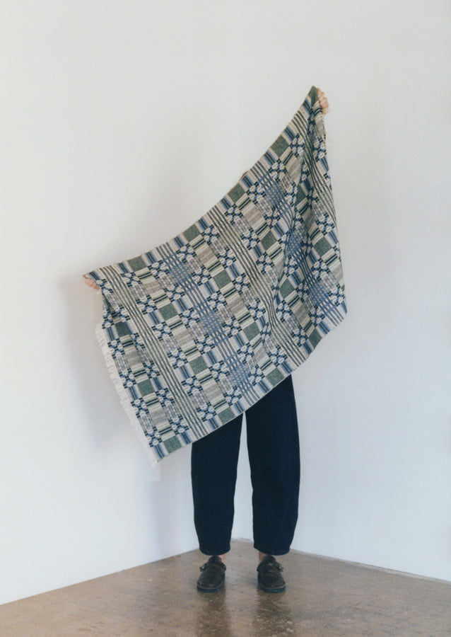 Sabine Van der Sande Hand Woven Throw | Blue