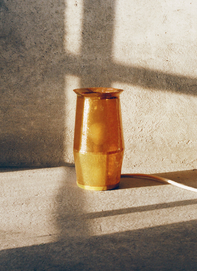 Jacob Marks Patchwork Pine Resin Lamp | Amber