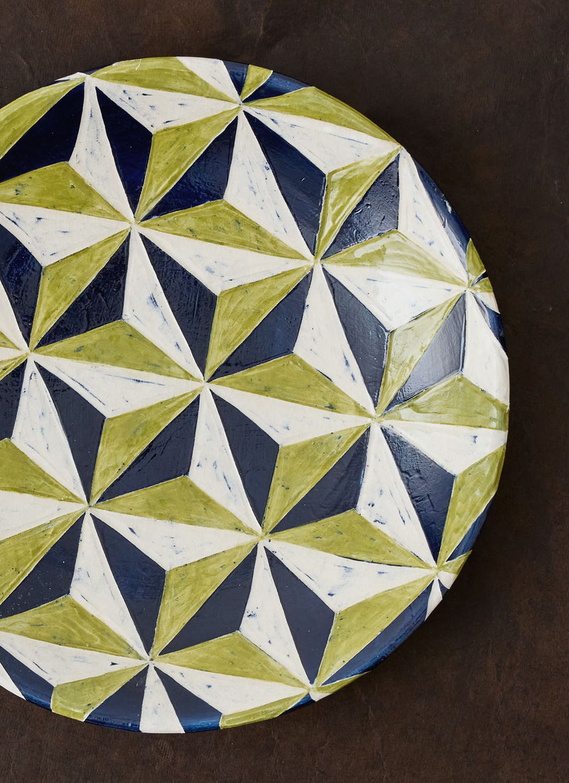 Hannah Watts Starry Eyed Platter | Rich Blue/Green
