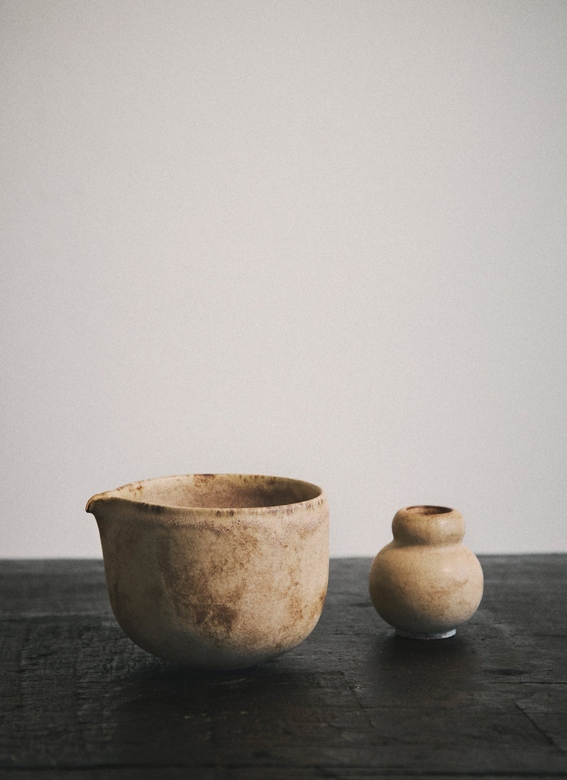 Linnan Ye Hand Thrown Matcha Set | Soft Terracotta